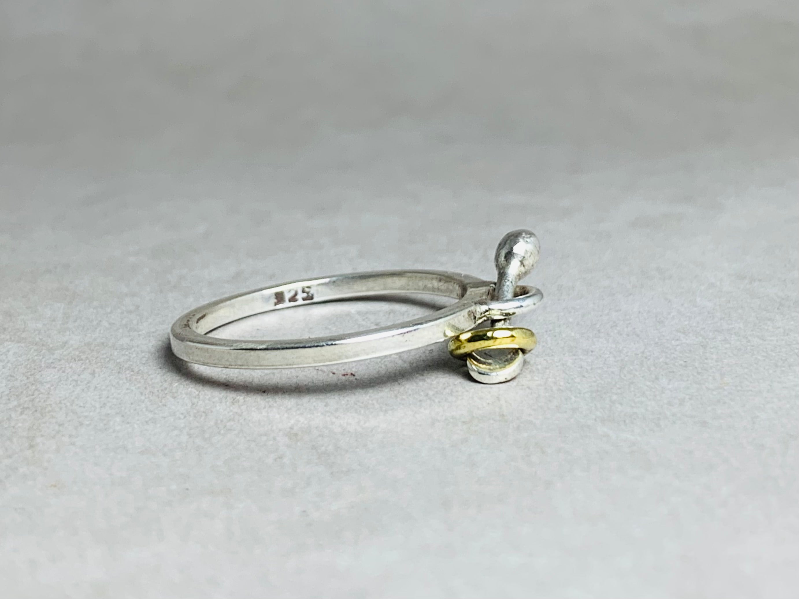 Silberner Barrenring 925 Sterling Silber Ring Handgefertigter Fidget-Ring für den Alltag Drehring Art Deco Ring Einzigartiger Ring