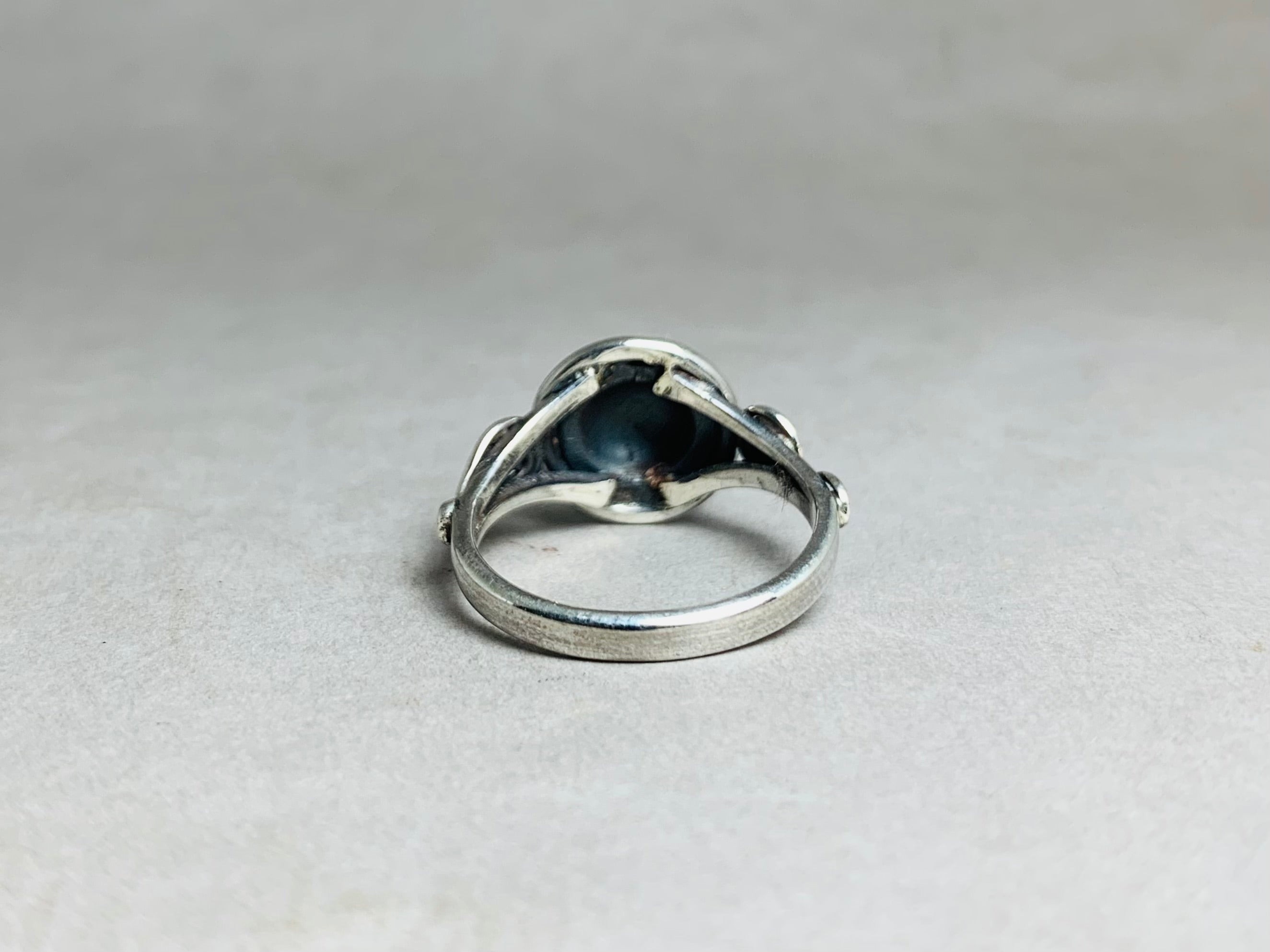 Kugelring 925er Silberring Statement Ring Handgefertigter Ring Silber Spiralring Kuppelring Boho Ring