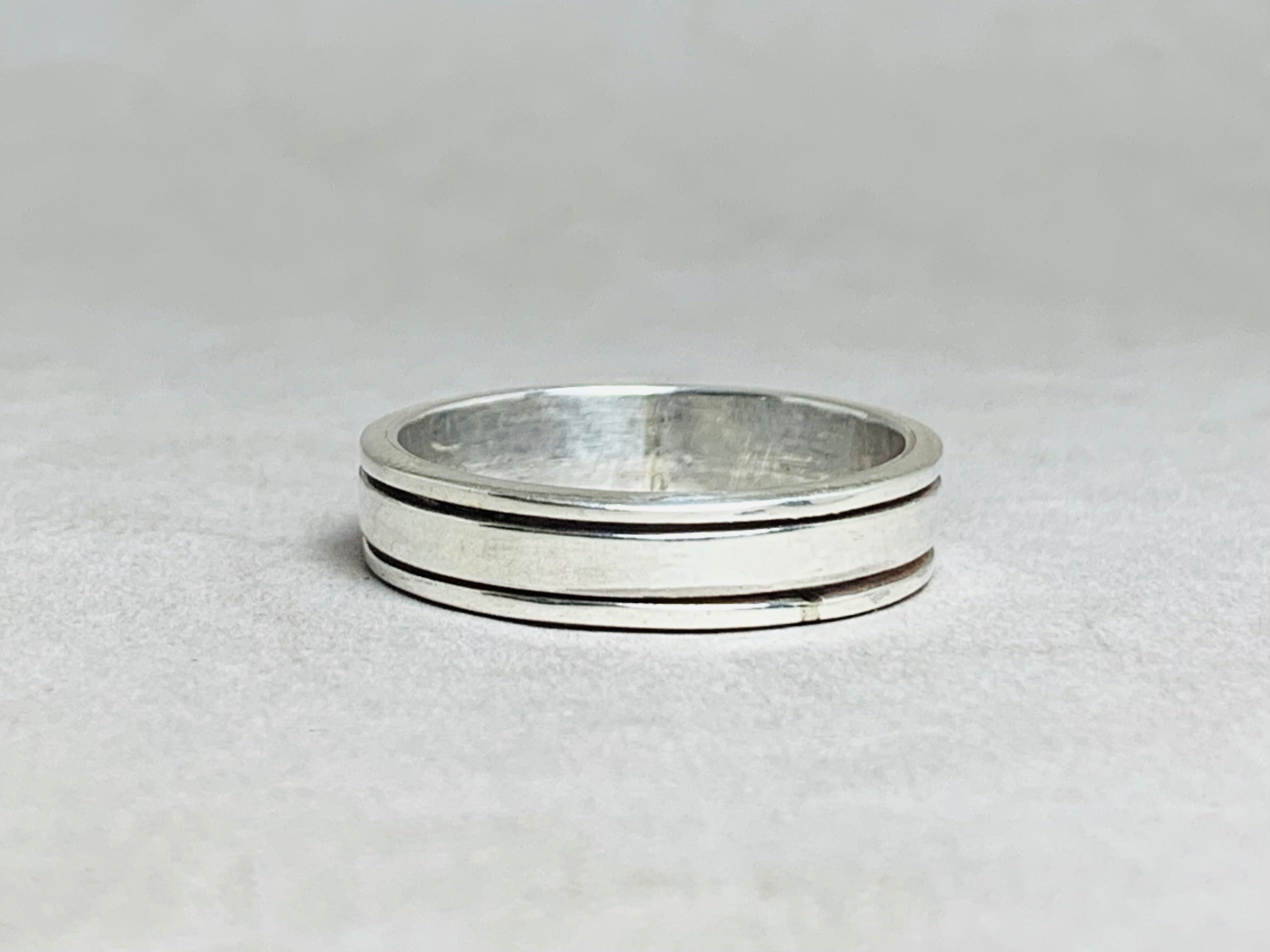 Spinner Ring 925 Zilveren Ring Fidget Minimalistische Spinner Angst Ring Meditatie Zorgen Ring Zilveren Band Ring