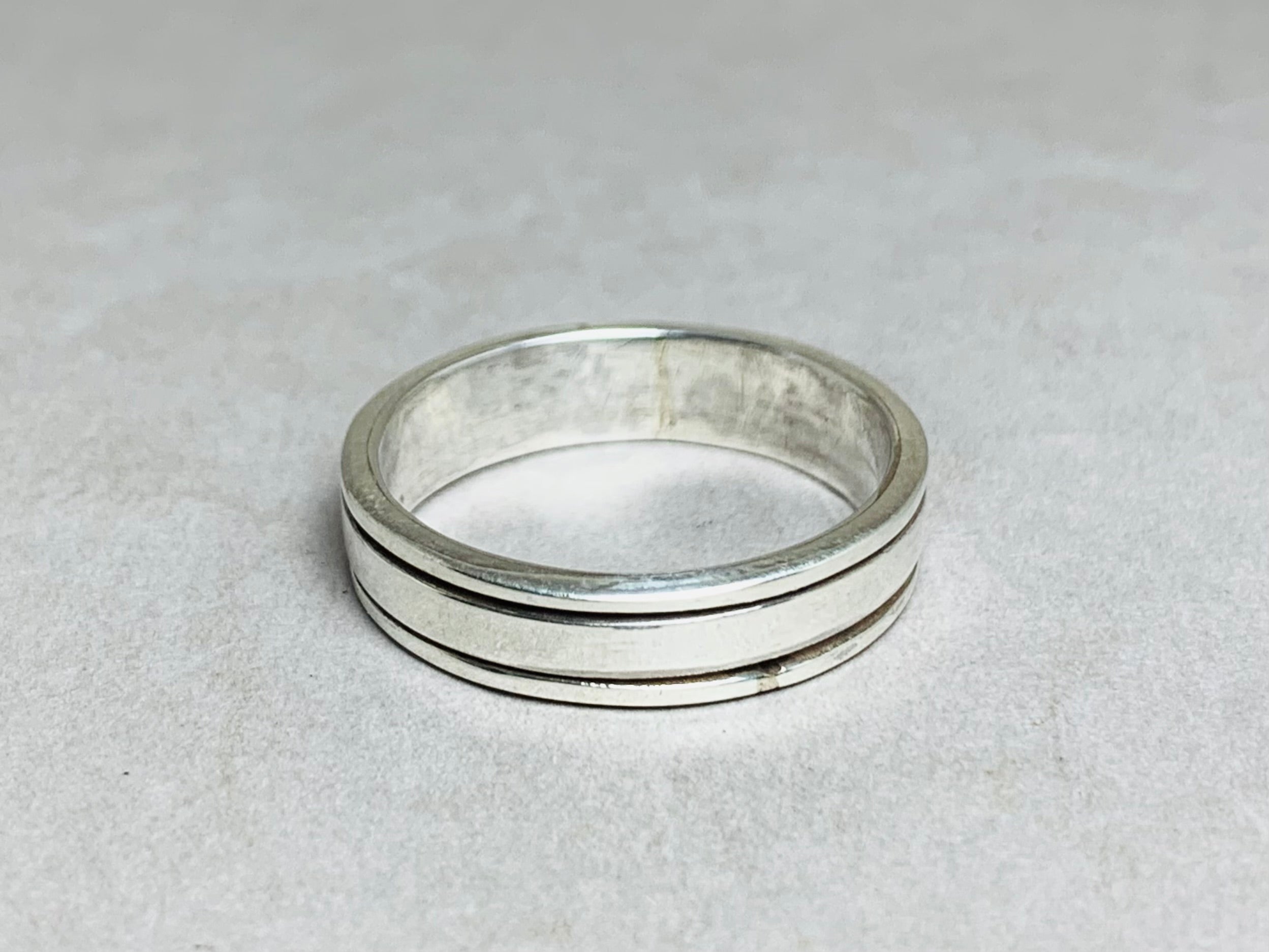 Spinner Ring 925 Zilveren Ring Fidget Minimalistische Spinner Angst Ring Meditatie Zorgen Ring Zilveren Band Ring