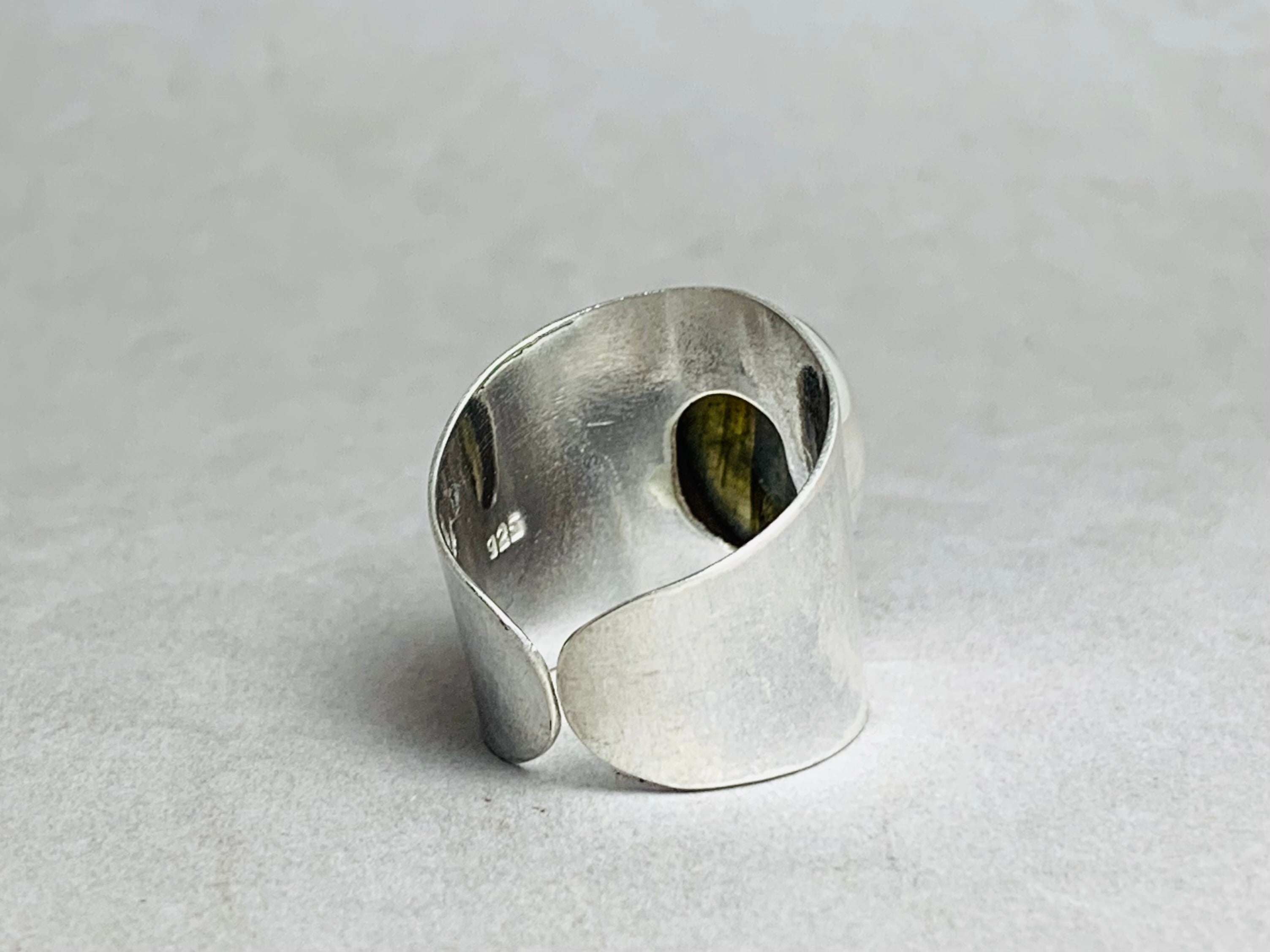 Labradorit Ring 925 Silber Ring Statement Handgemachter Ring Silberner Bandring Bohemian Ring Zigeuner Stil Ring Boho Ring