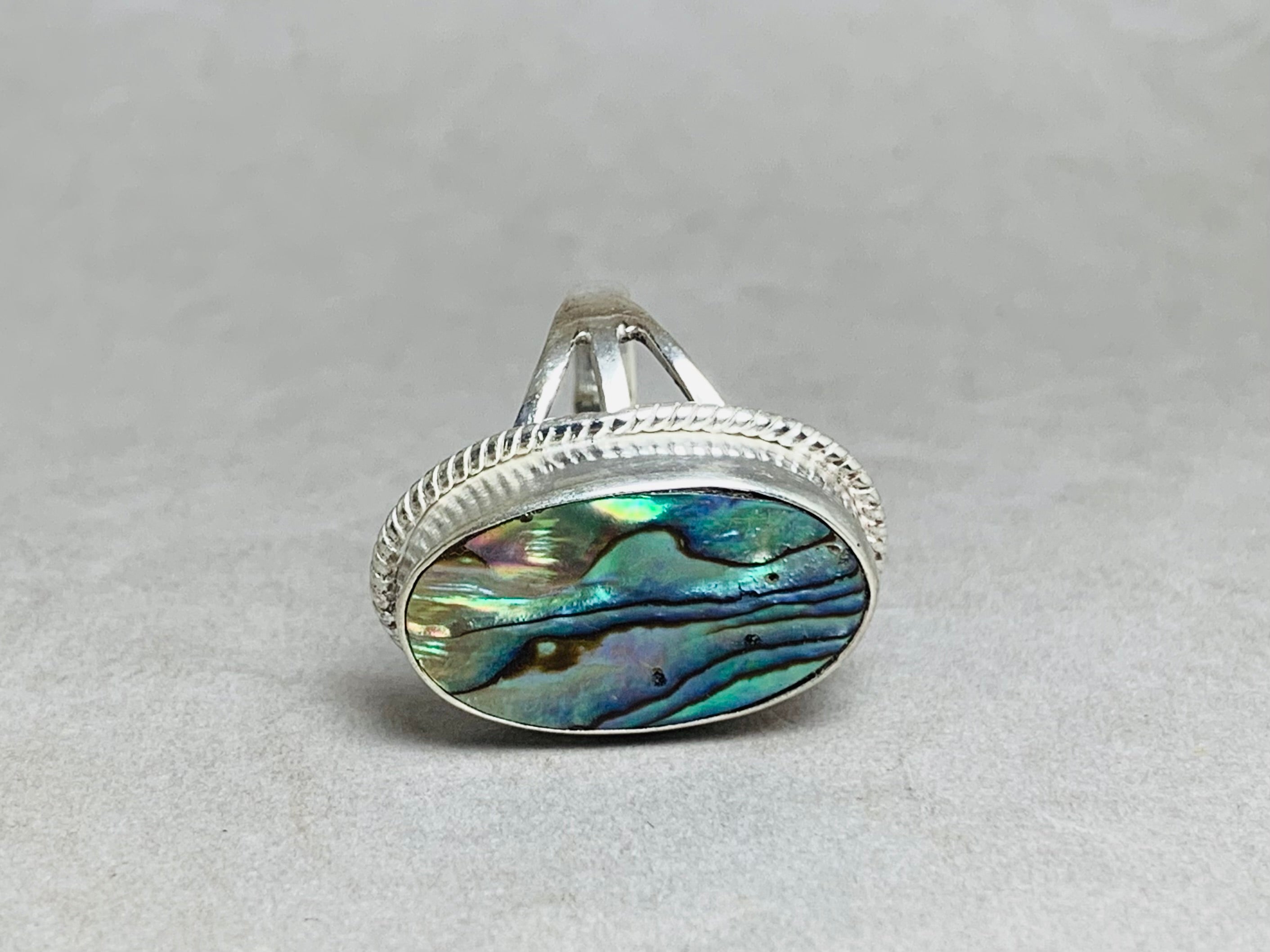 Abalone Muschel Ring 925er Silberring Muschel Edelstein Boho Ring Statement Ring Sterling Silber Ring Strandring