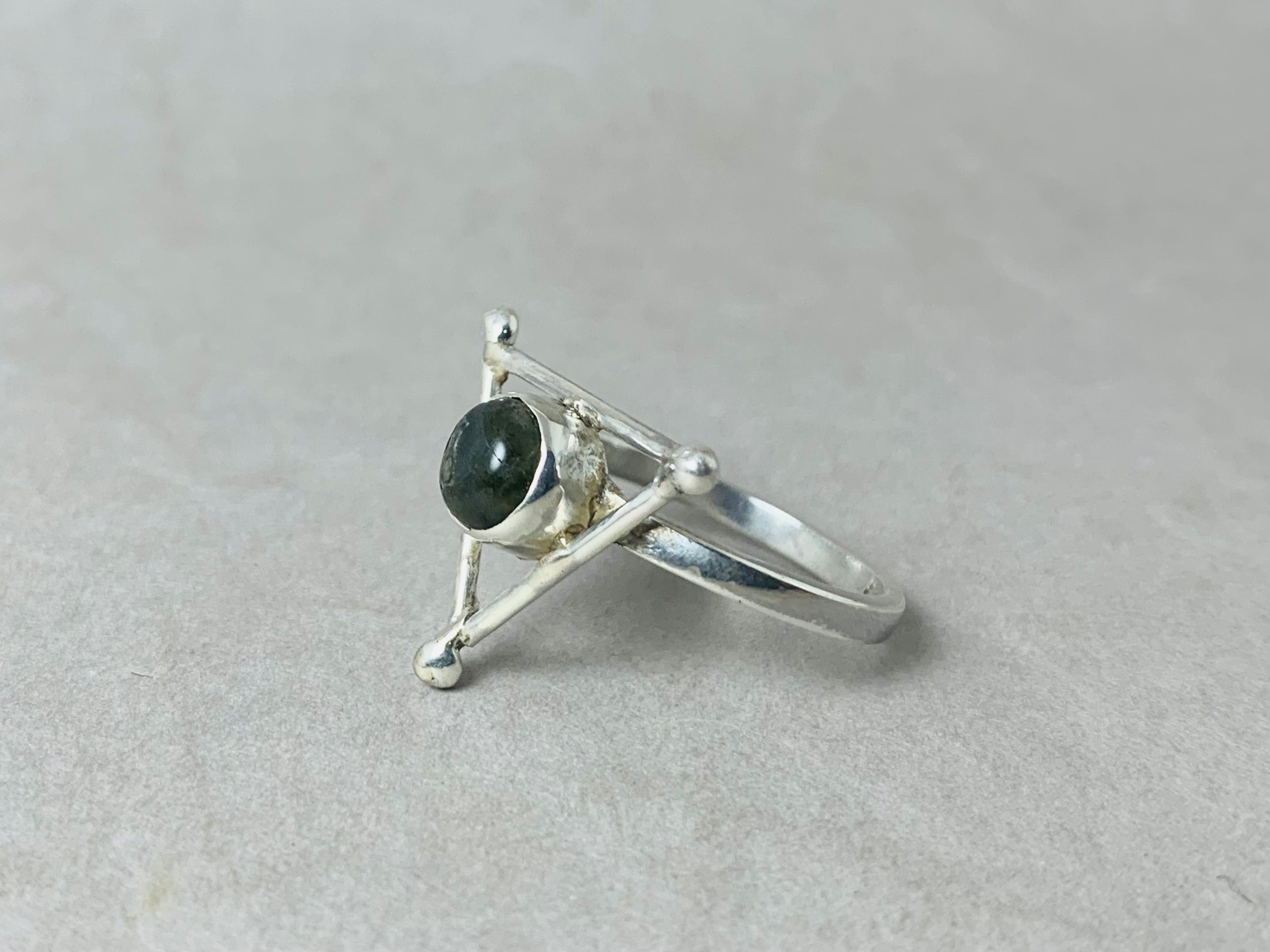 Labradoriet Ring 925 Sterling Zilver Blauwe Steen Ring Handgemaakte Ring Eenvoudige Ring Stapelring Cadeau Voor Haar