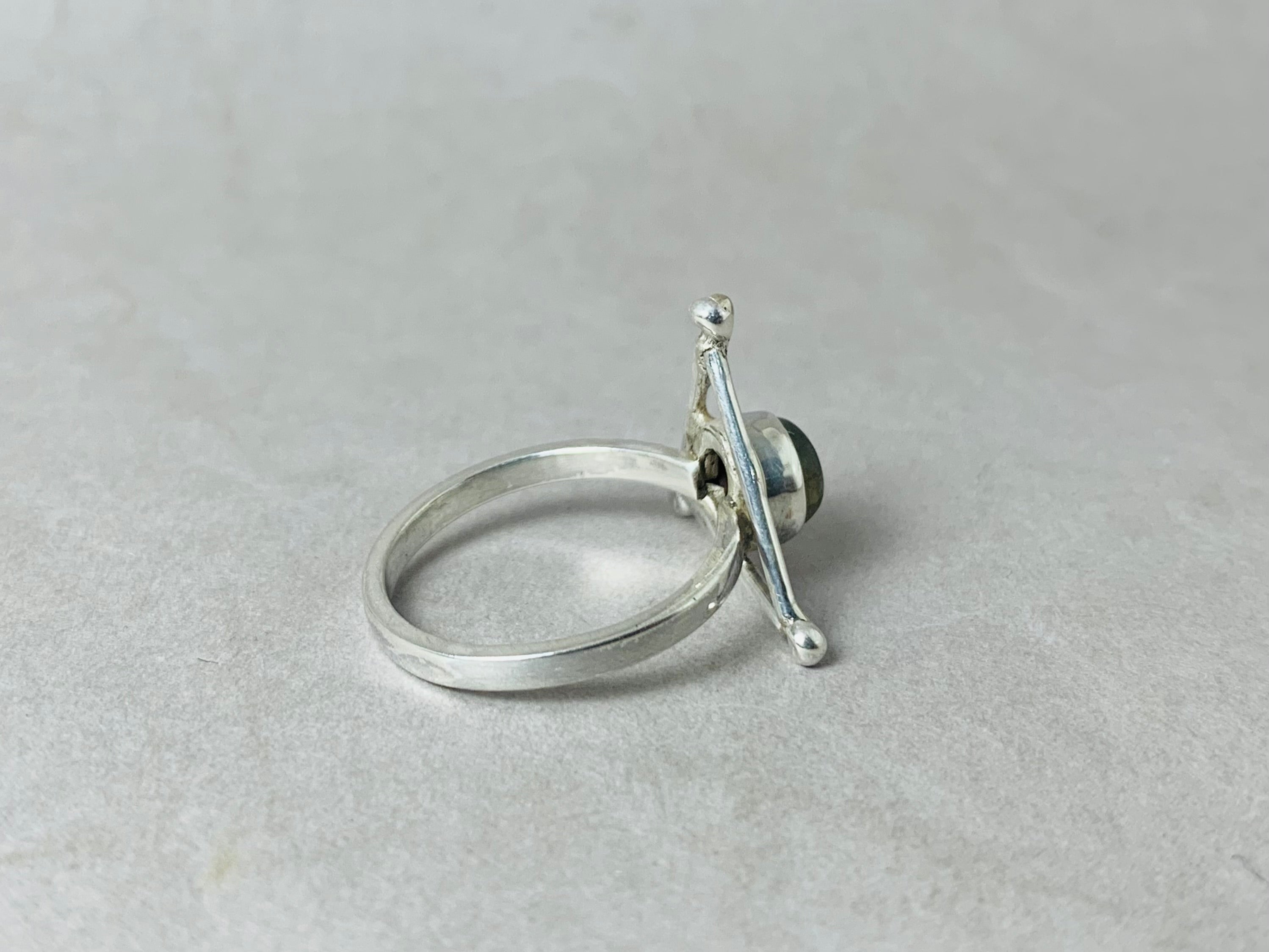 Labradoriet Ring 925 Sterling Zilver Blauwe Steen Ring Handgemaakte Ring Eenvoudige Ring Stapelring Cadeau Voor Haar
