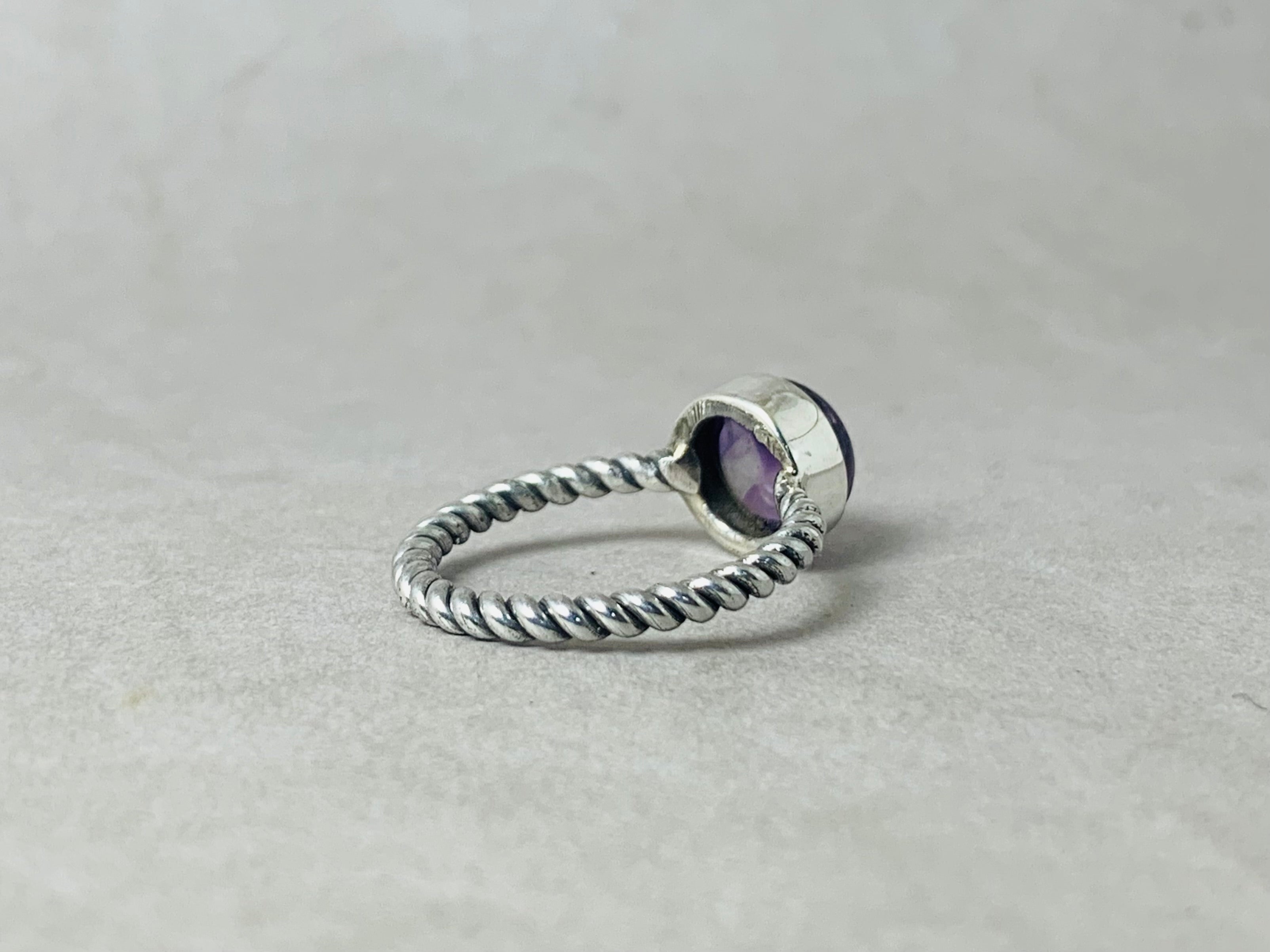 Amethyst Ring 925 Sterling Silber Edelstein Ring Handgemachter Ring Boho Silber Ring Alltagsring Edelsteinring