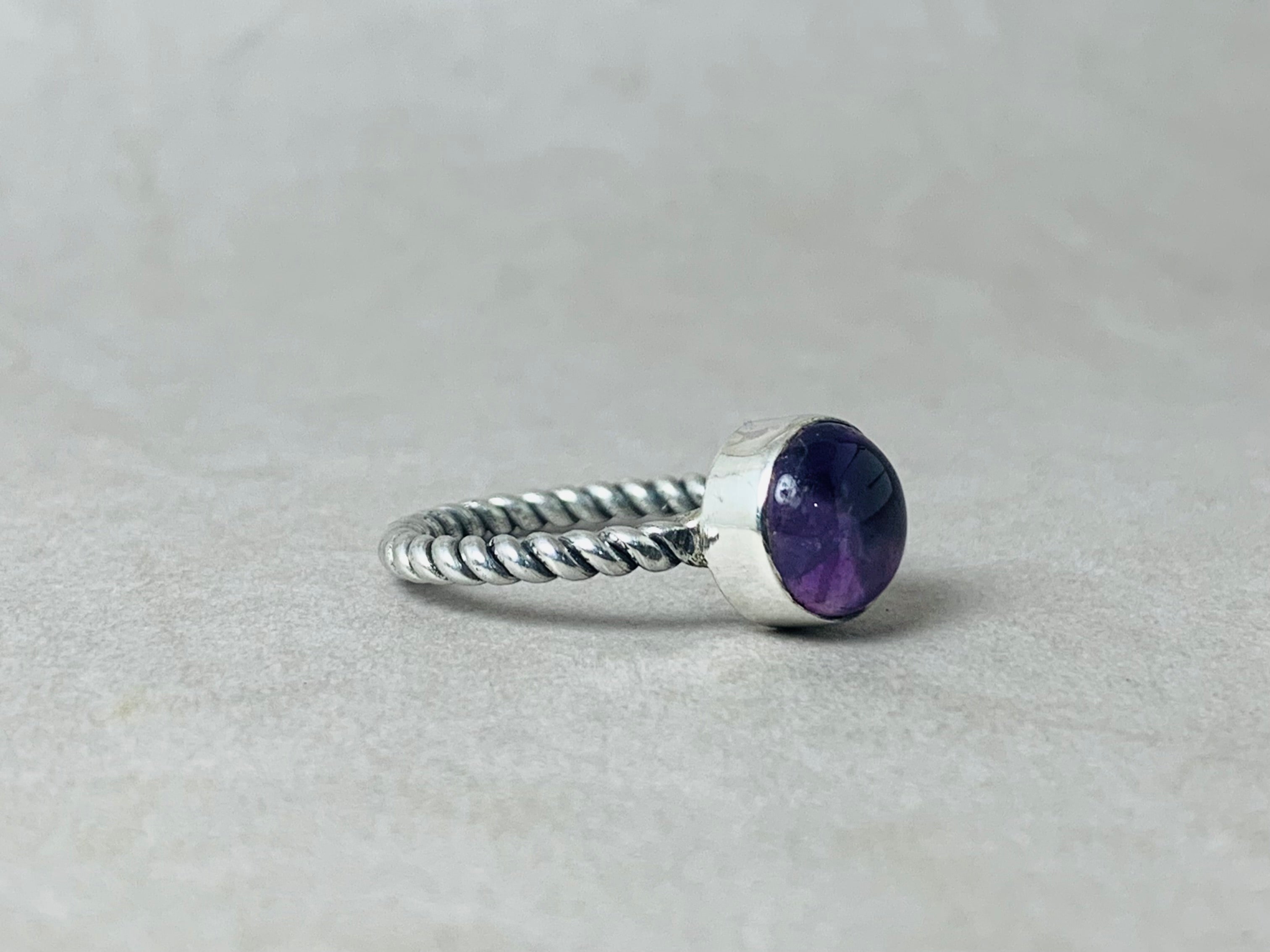 Amethyst Ring 925 Sterling Silber Edelstein Ring Handgemachter Ring Boho Silber Ring Alltagsring Edelsteinring