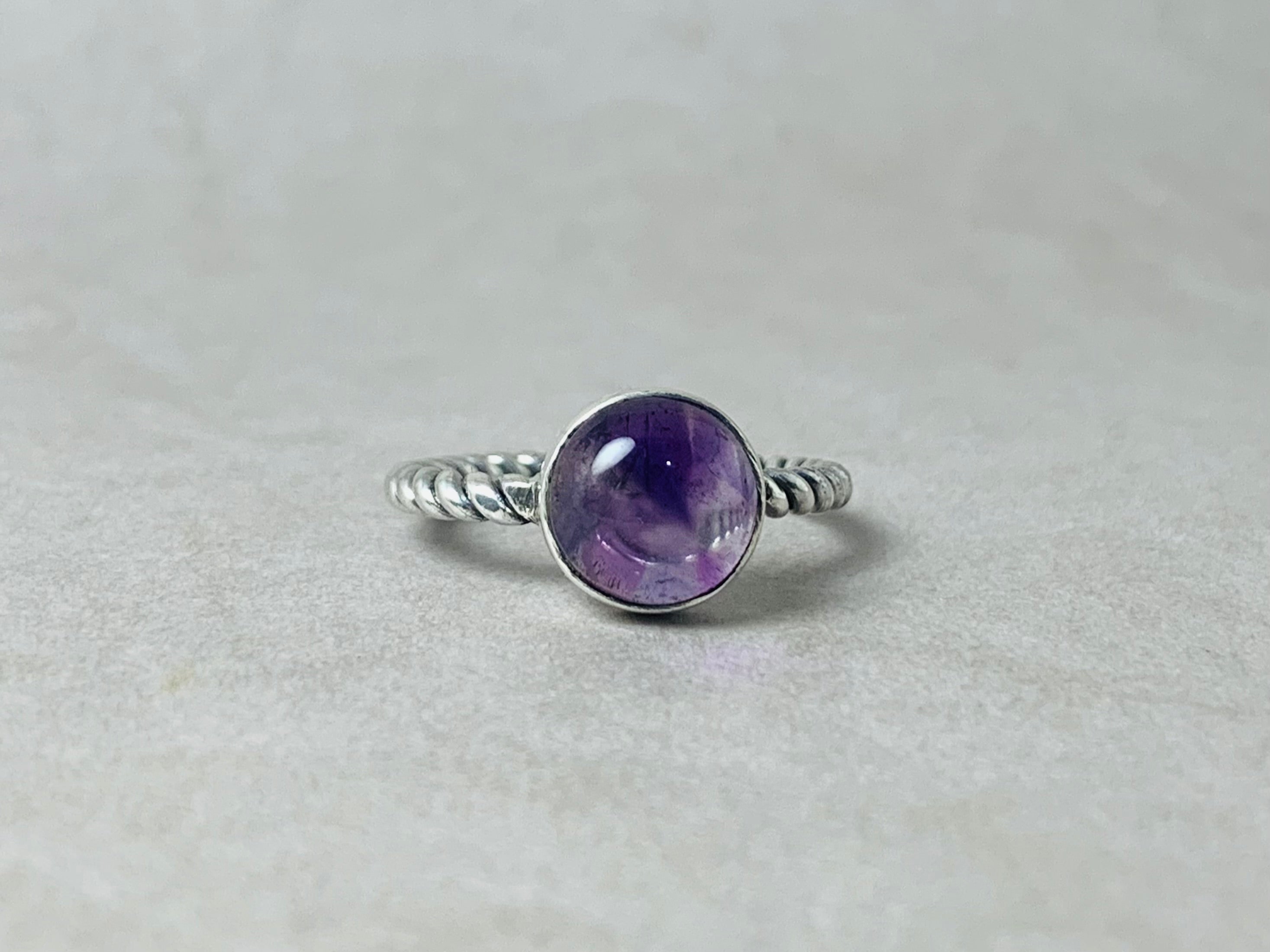 Amethyst Ring 925 Sterling Silber Edelstein Ring Handgemachter Ring Boho Silber Ring Alltagsring Edelsteinring
