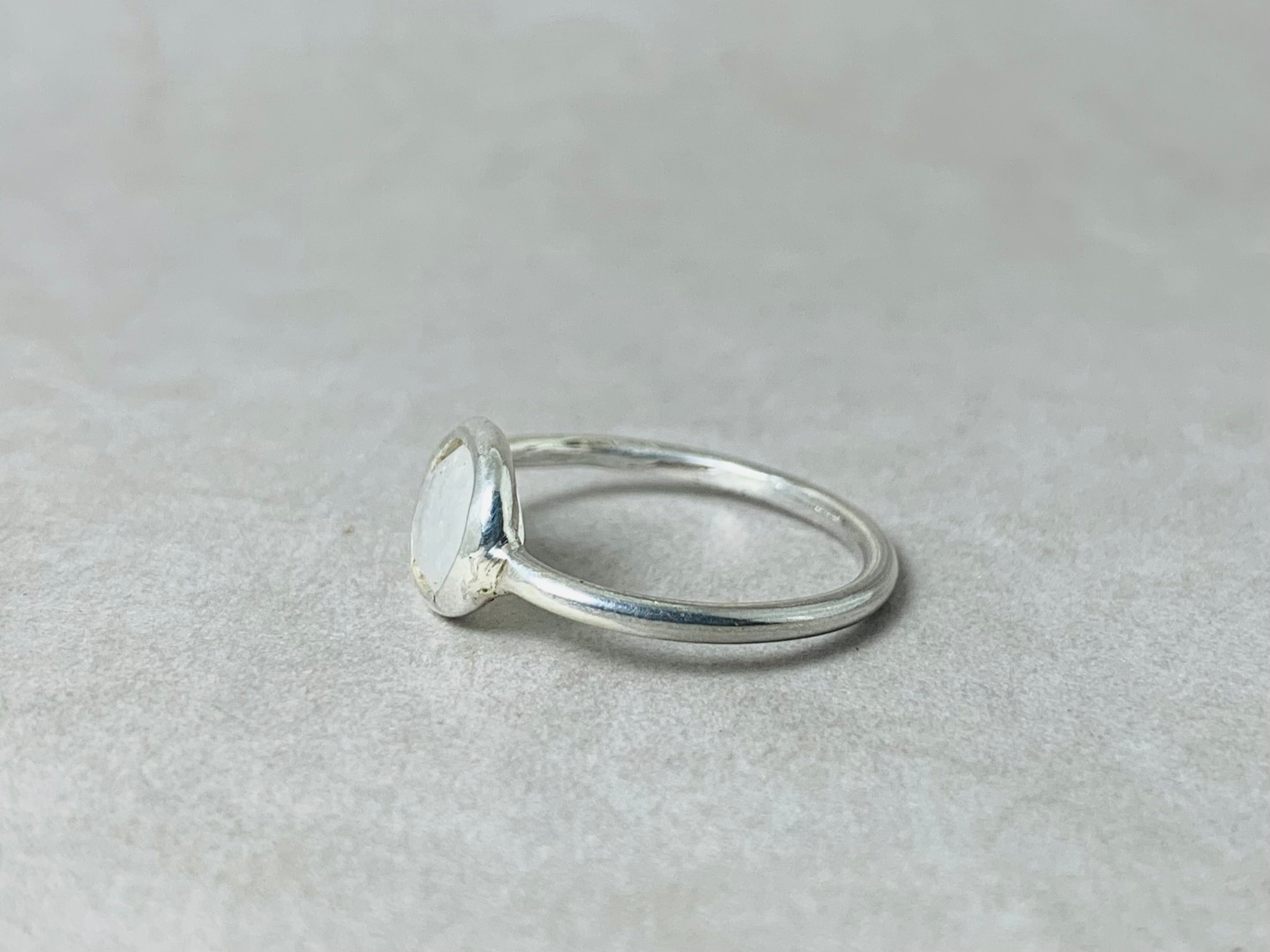 Geschliffener Mondstein Ring 925 Silber Ring Facettierter Mondstein Handgefertigter Ring Geburtsstein Ring Edelstein Stapelring