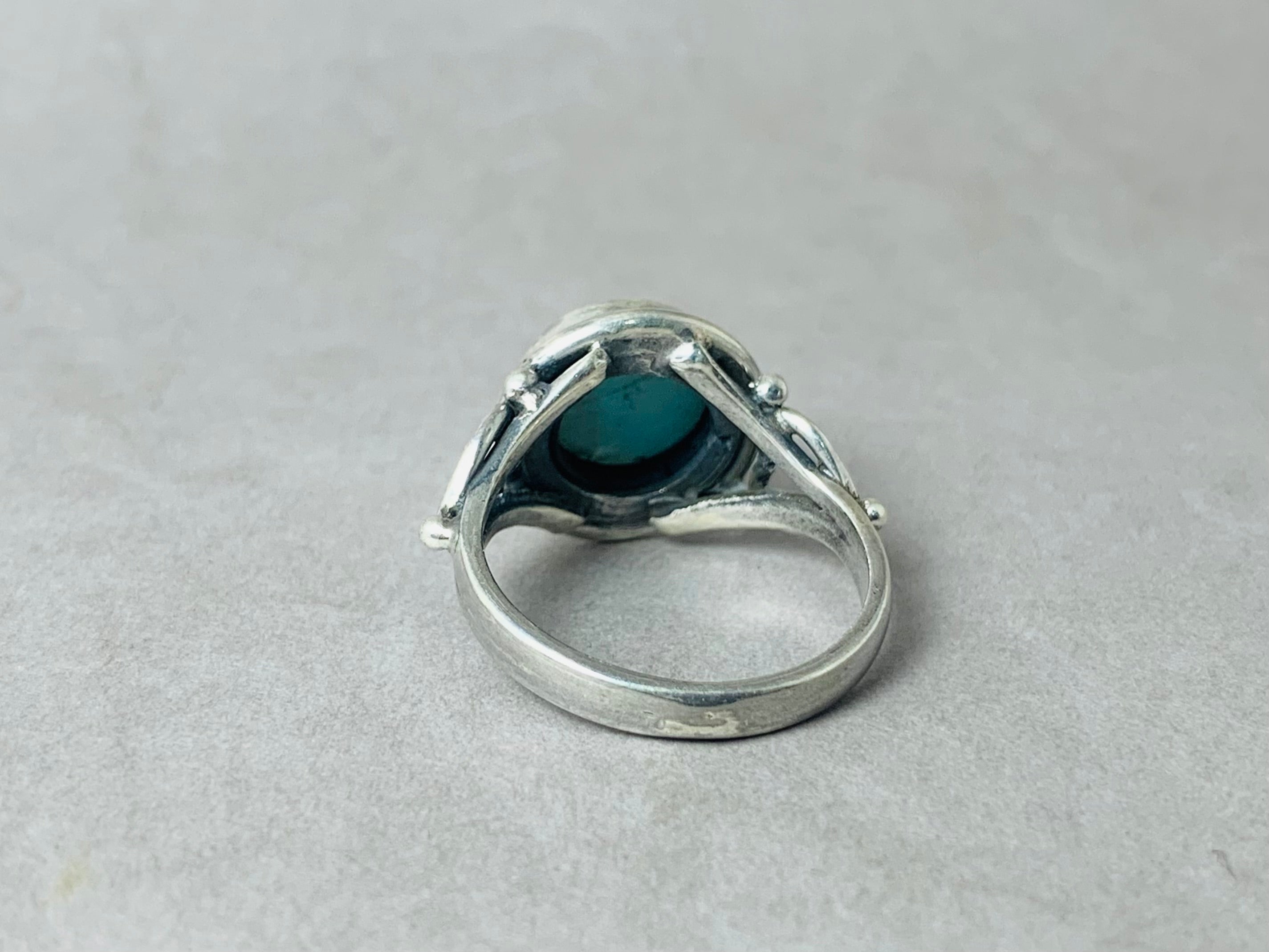 Natürlicher Larimar Ring Handgefertigt 925 Sterling Silber Ring Edelsteinring Geburtssteinring Silberner Larimar Ring
