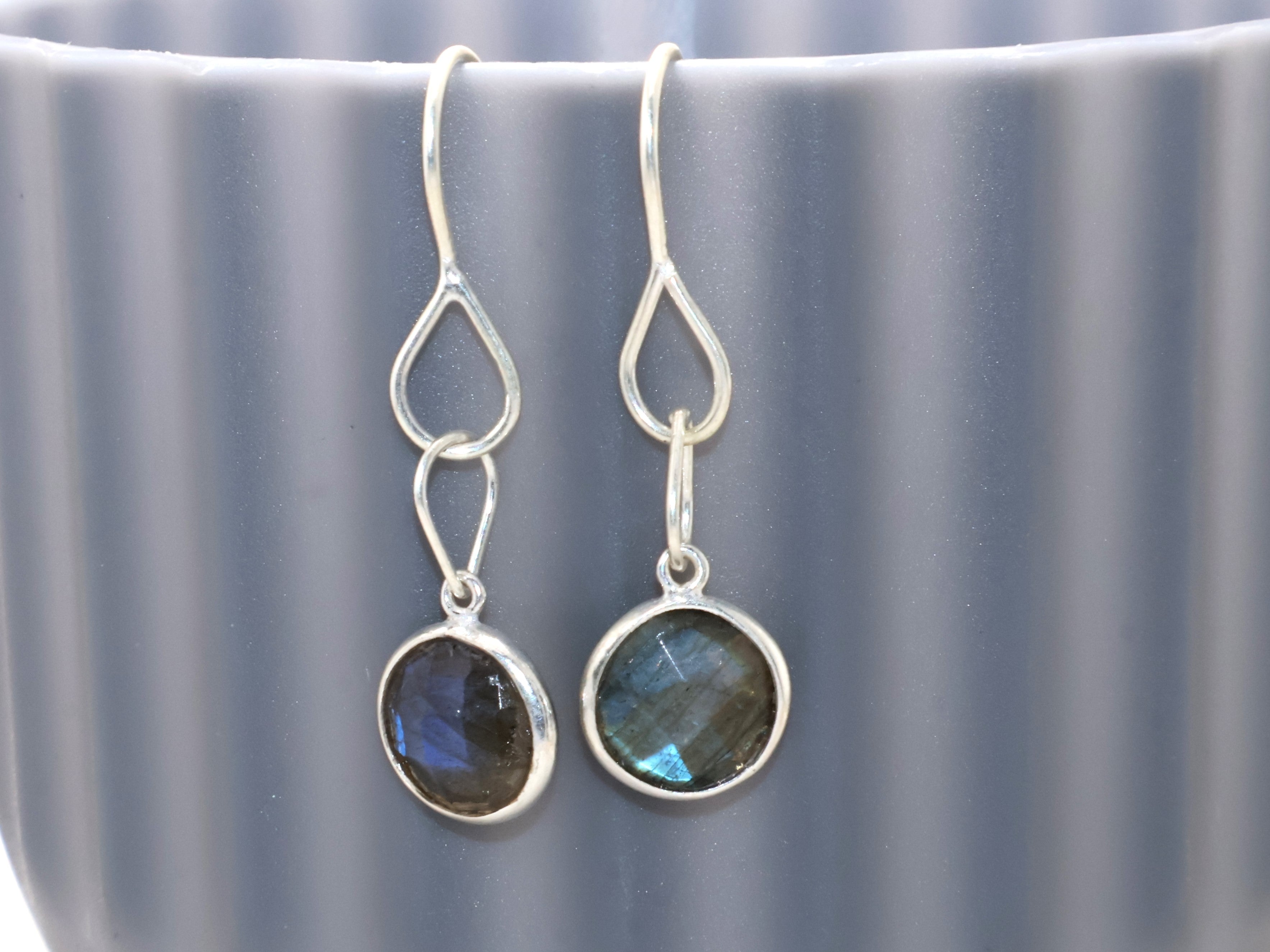 Labradorit Ohrringe Blaue Labradorit Hängeohrringe Handgemachte Ohrringe Handgemachte Ohrringe Labradorit Schmuck Geschenk für jedermann