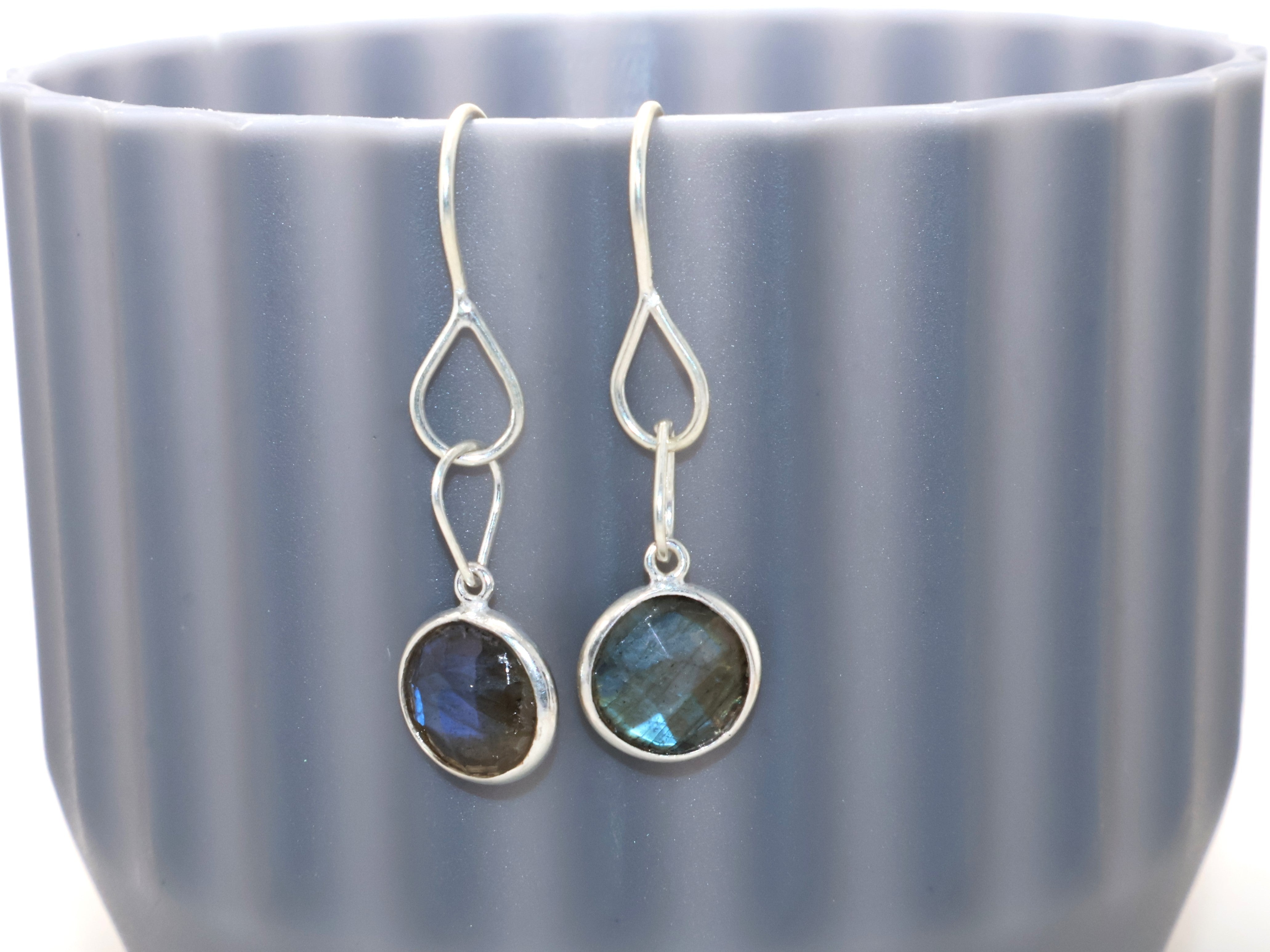 Labradorit Ohrringe Blaue Labradorit Hängeohrringe Handgemachte Ohrringe Handgemachte Ohrringe Labradorit Schmuck Geschenk für jedermann