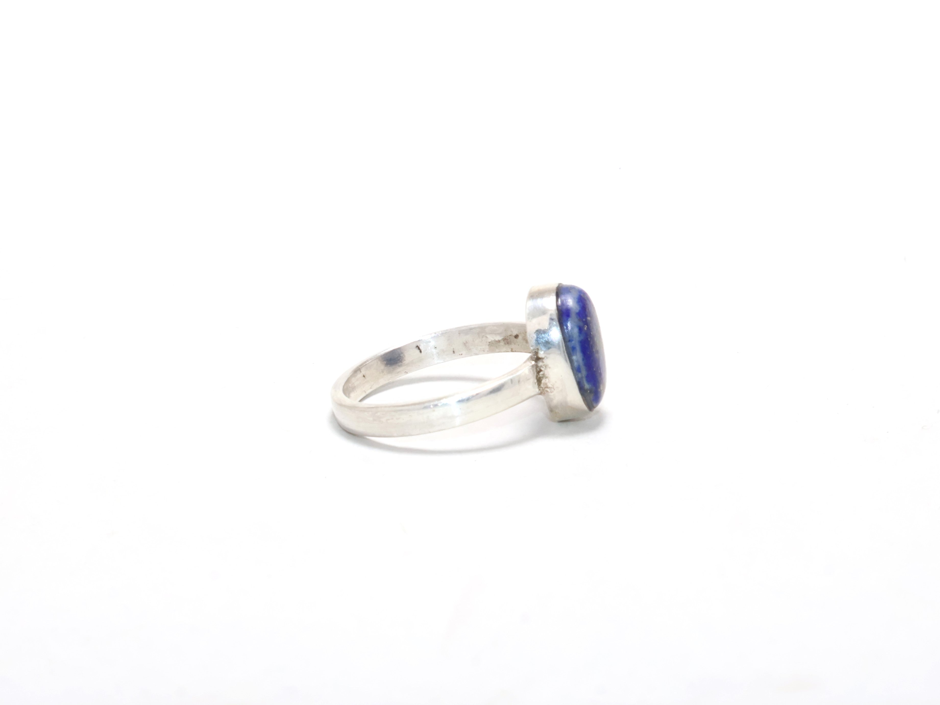 Lapislazuli Ring Edelsteinring für Damen 925 Sterling Silber Stapelring Echter Lapis Ring