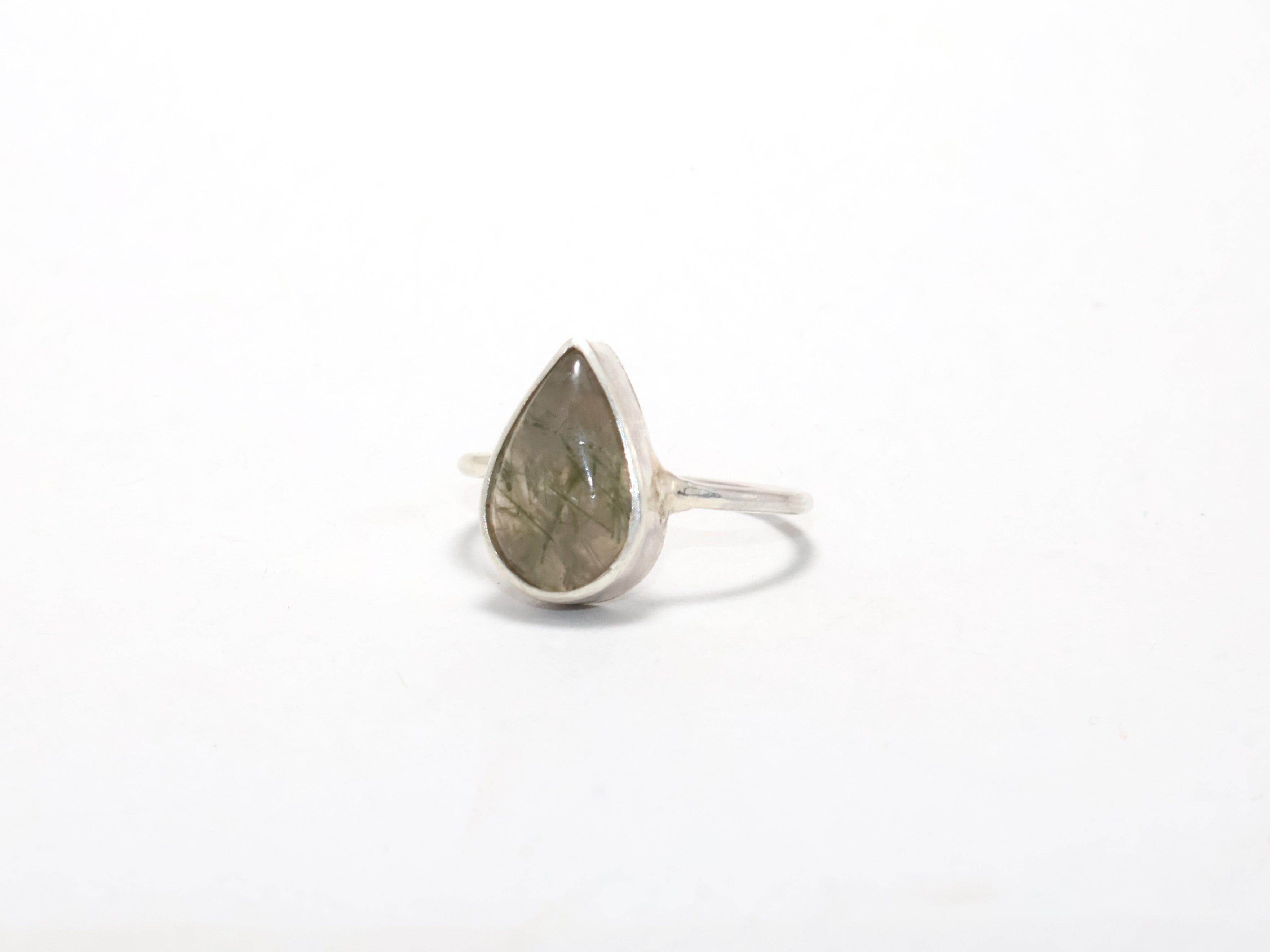Schwarzer Rutil Edelstein Ring 925 Sterling Silber Schmuck für Sie Damen Ring Mädchen Ring Geschenk für Sie