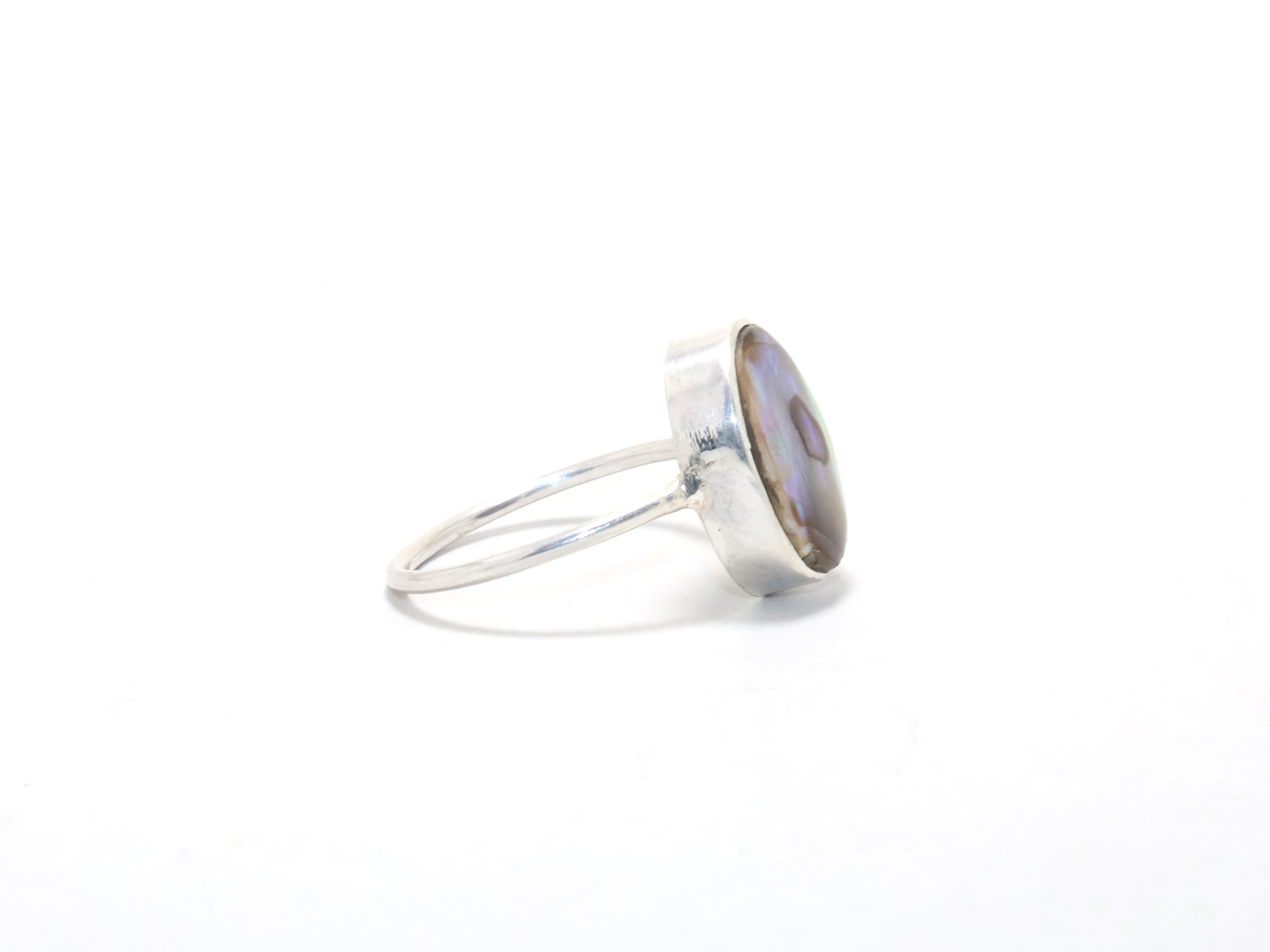 Abalone Muschel Ring 925 Sterling Silber Handgemachter Ring Für Mädchen Frauen Ring Stapelring