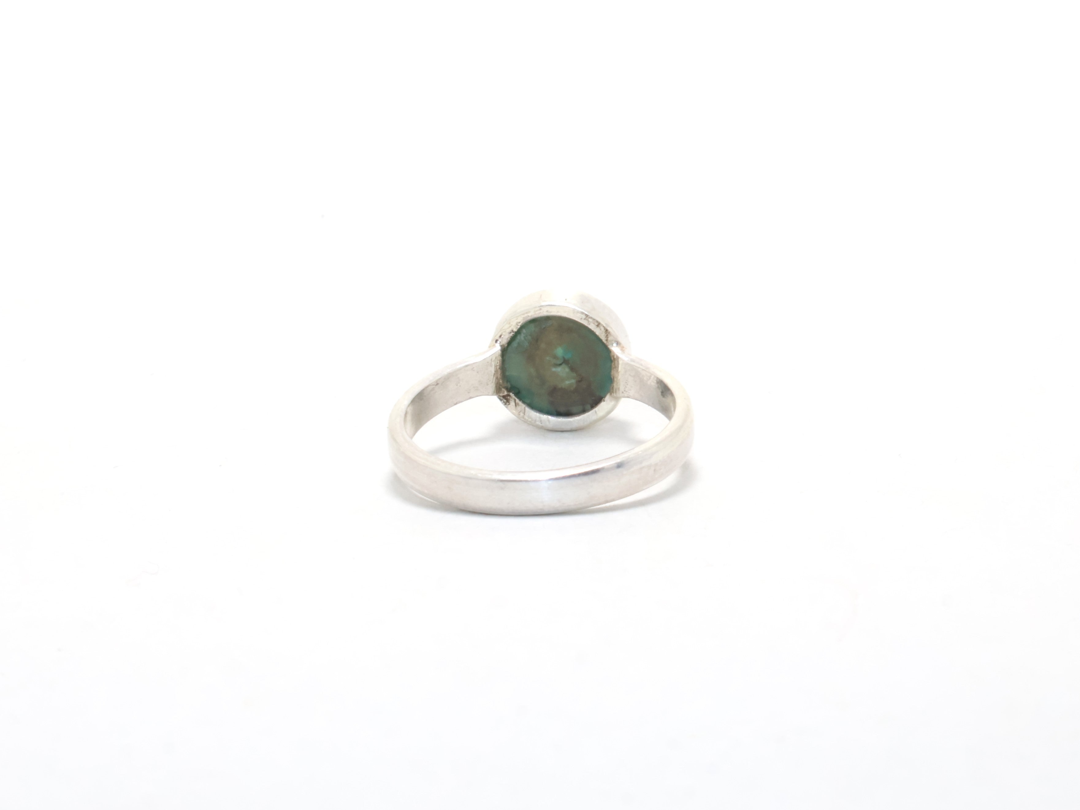 Grüner Türkis Edelsteinring Damenschmuck 925 Sterling Silber Handgemachter Ring Alltagsring Stapelring