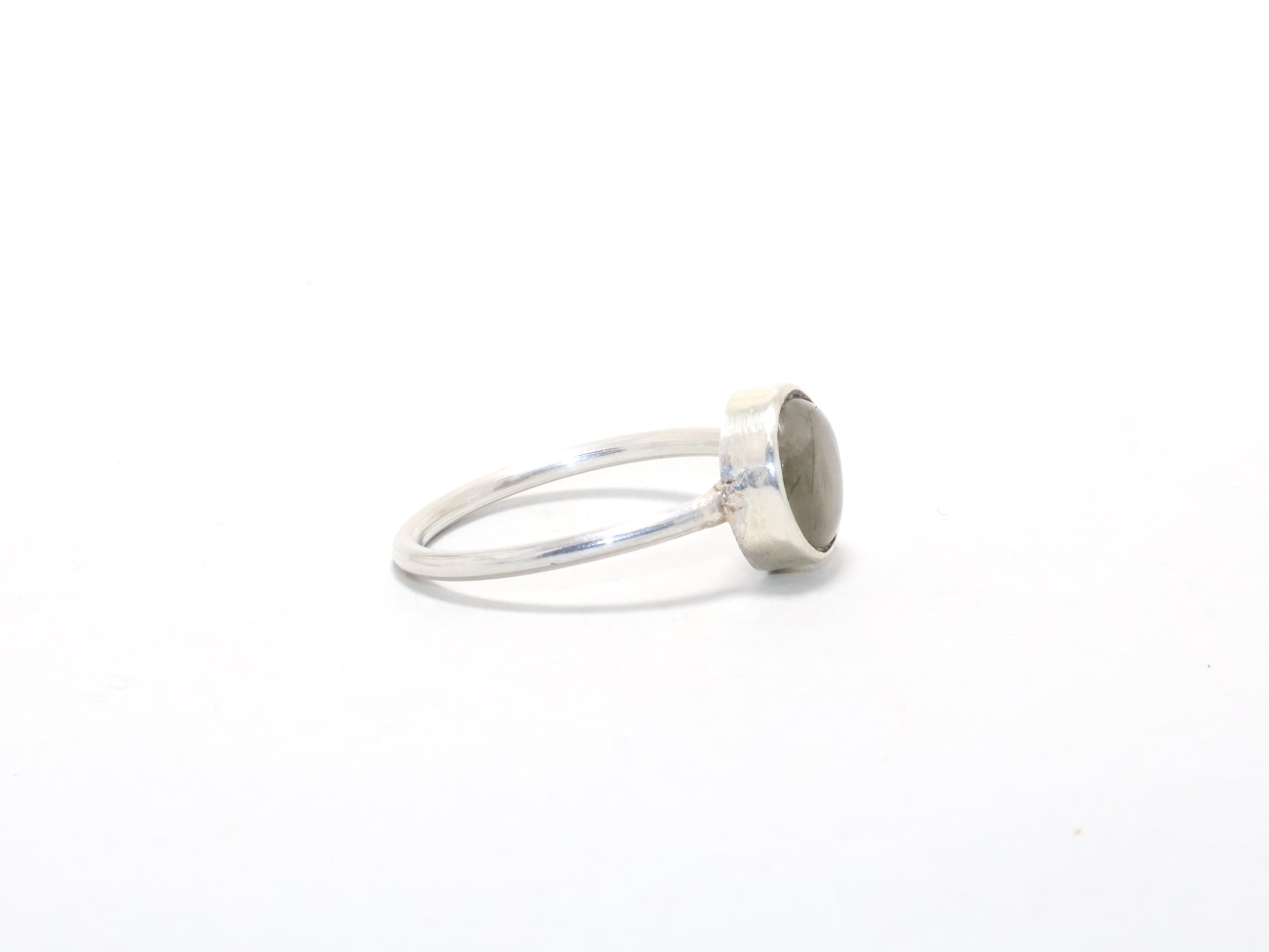 Schwarzer Rutil Stapelring Geburtssteinring Freundschaftsring Versprechensring 925 Sterling Silber Ring