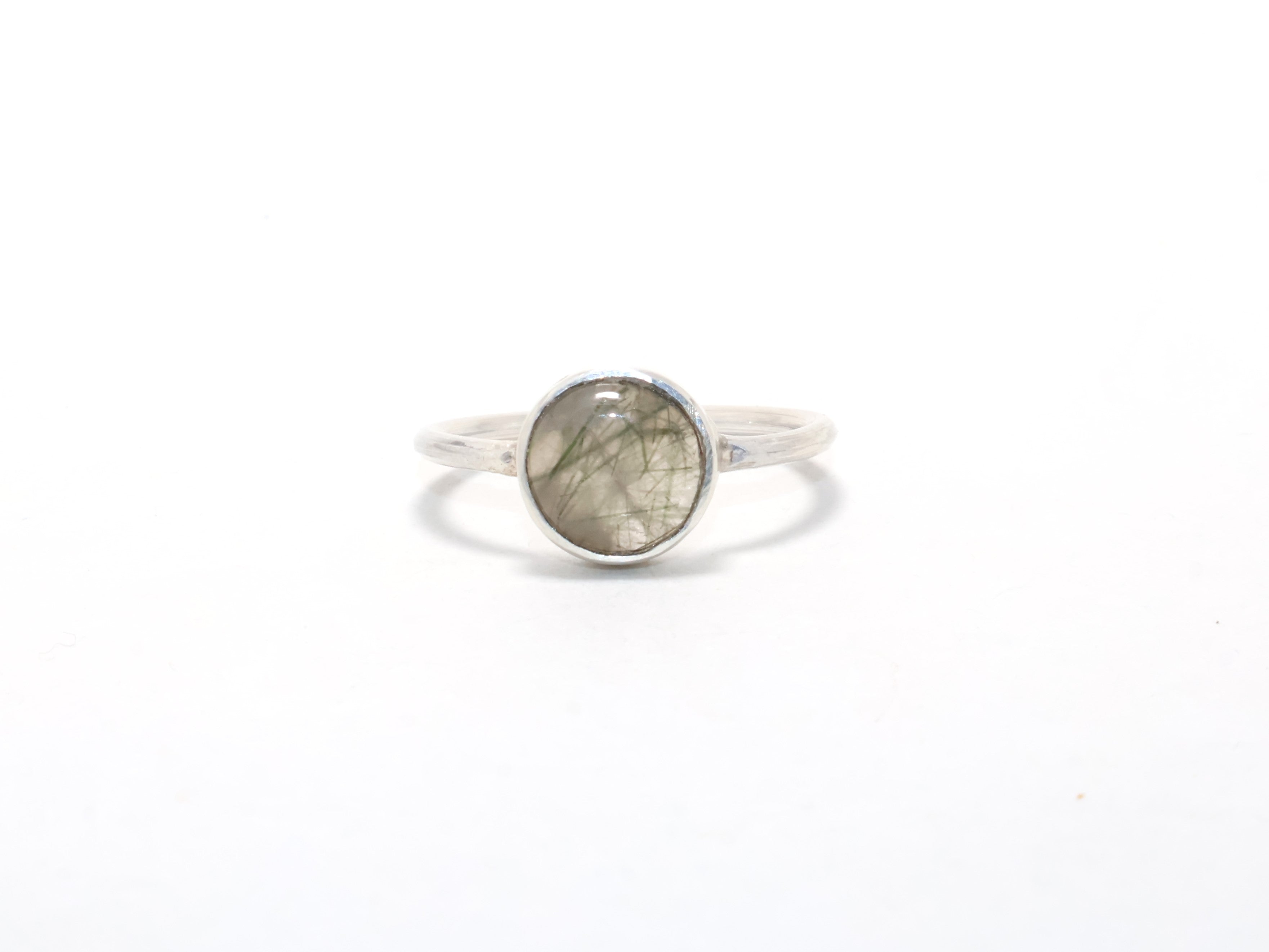 Schwarzer Rutil Stapelring Geburtssteinring Freundschaftsring Versprechensring 925 Sterling Silber Ring