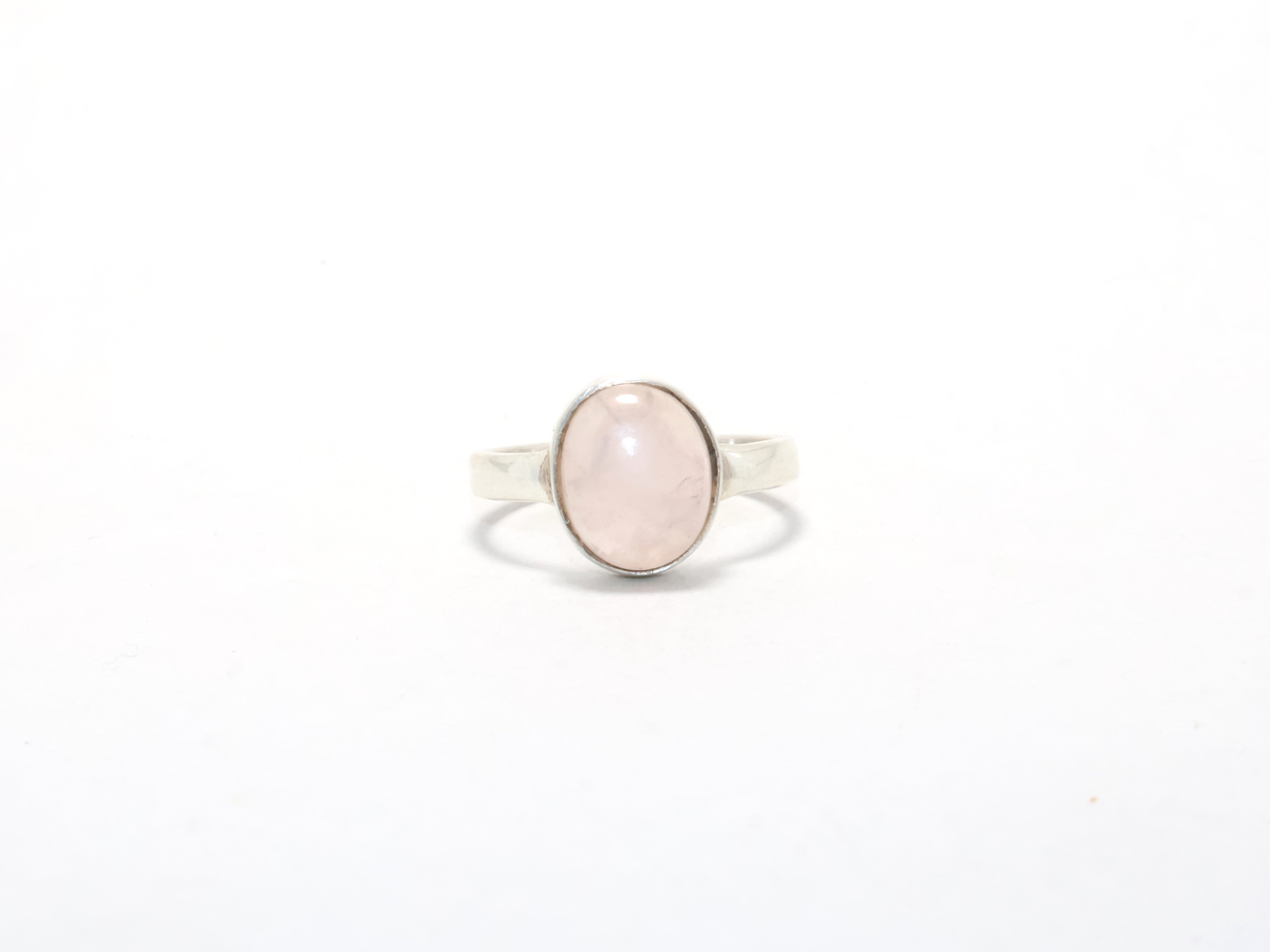 Rose Quartz Ring Handmade Ring Stacking Ring Gift Item Birthstone Ring Promise Ring Pink Stone Gift For Mom