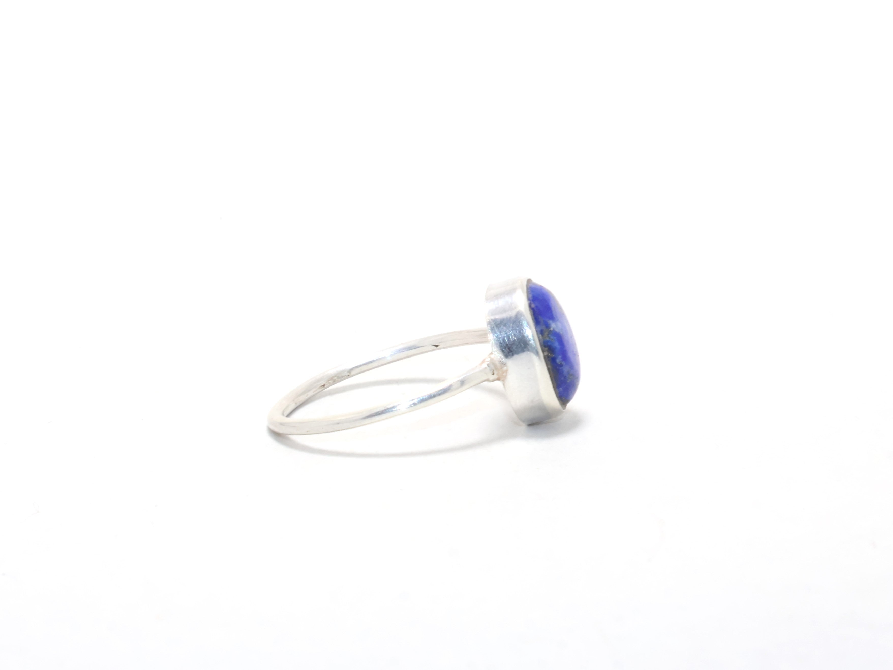 Lapislazuli-Ring Versprechensring Handgefertigter Ring 925 Sterling Silber Stapelring Damen Boho Ring