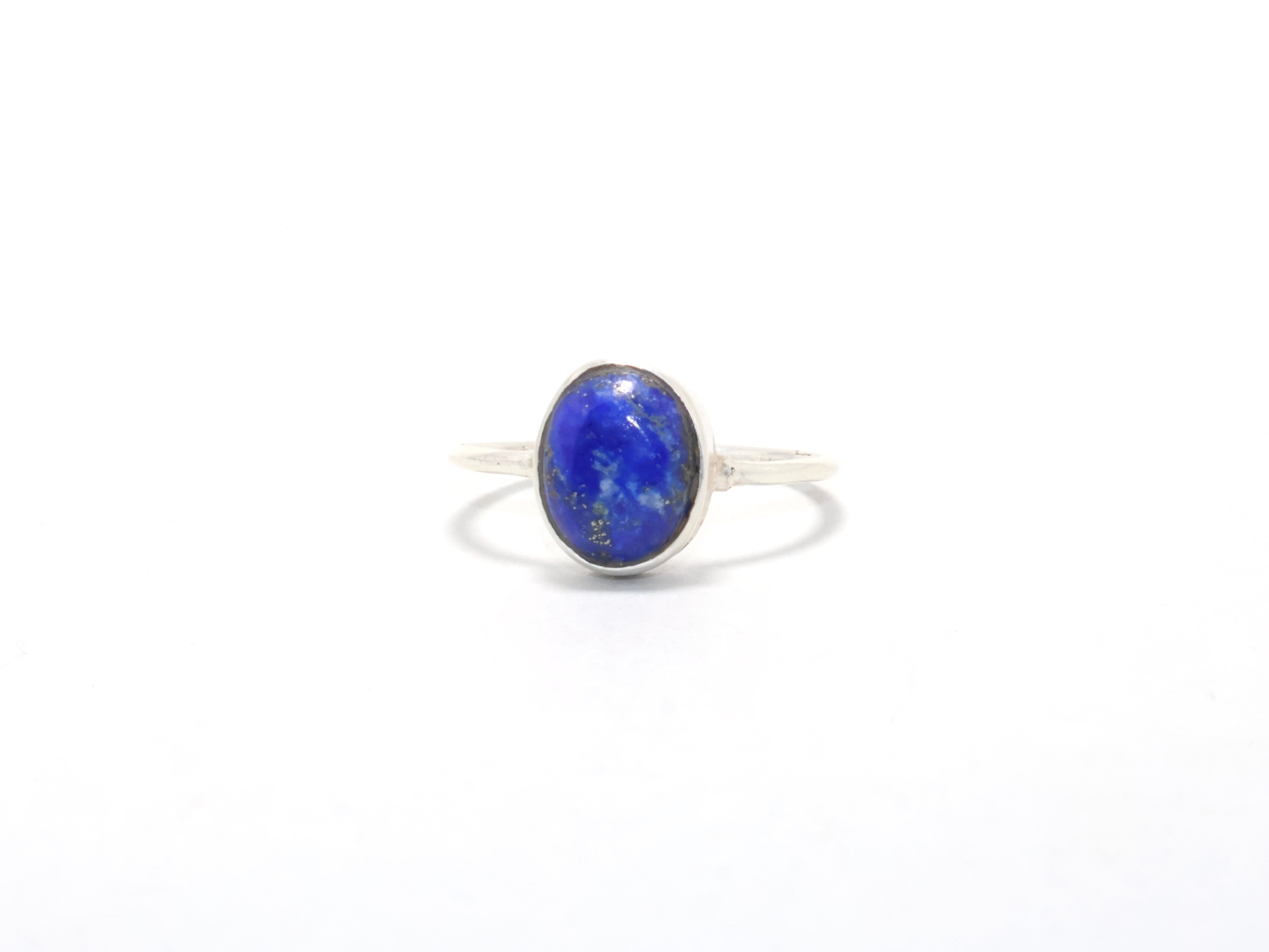 Lapislazuli-Ring Versprechensring Handgefertigter Ring 925 Sterling Silber Stapelring Damen Boho Ring