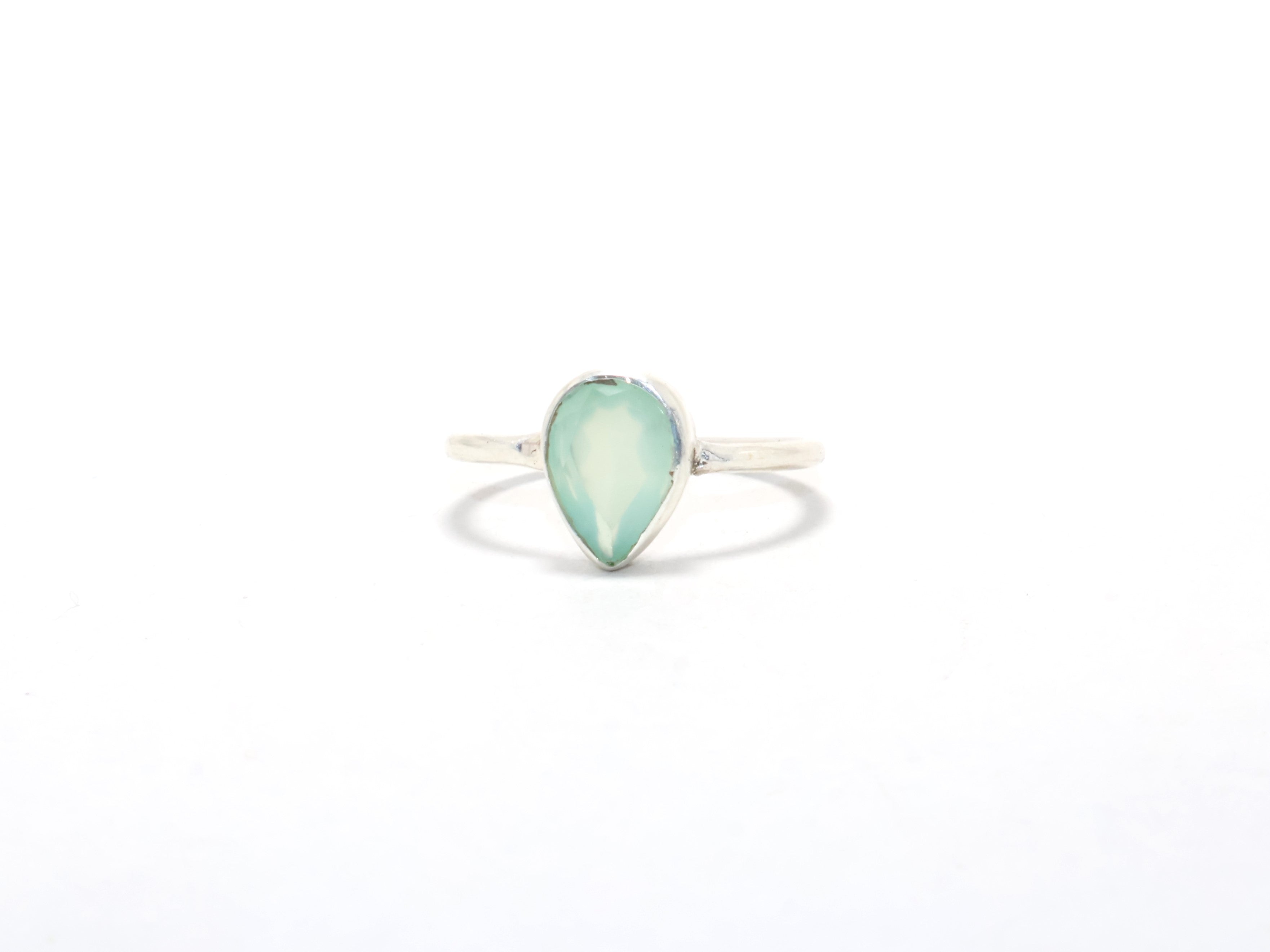 Cut Aqua Chalcedony Ring Women Jewelry Birthday Gift Friendship Gift 925 Sterling Silver Handmade Ring Genuine Ring Gift For Her