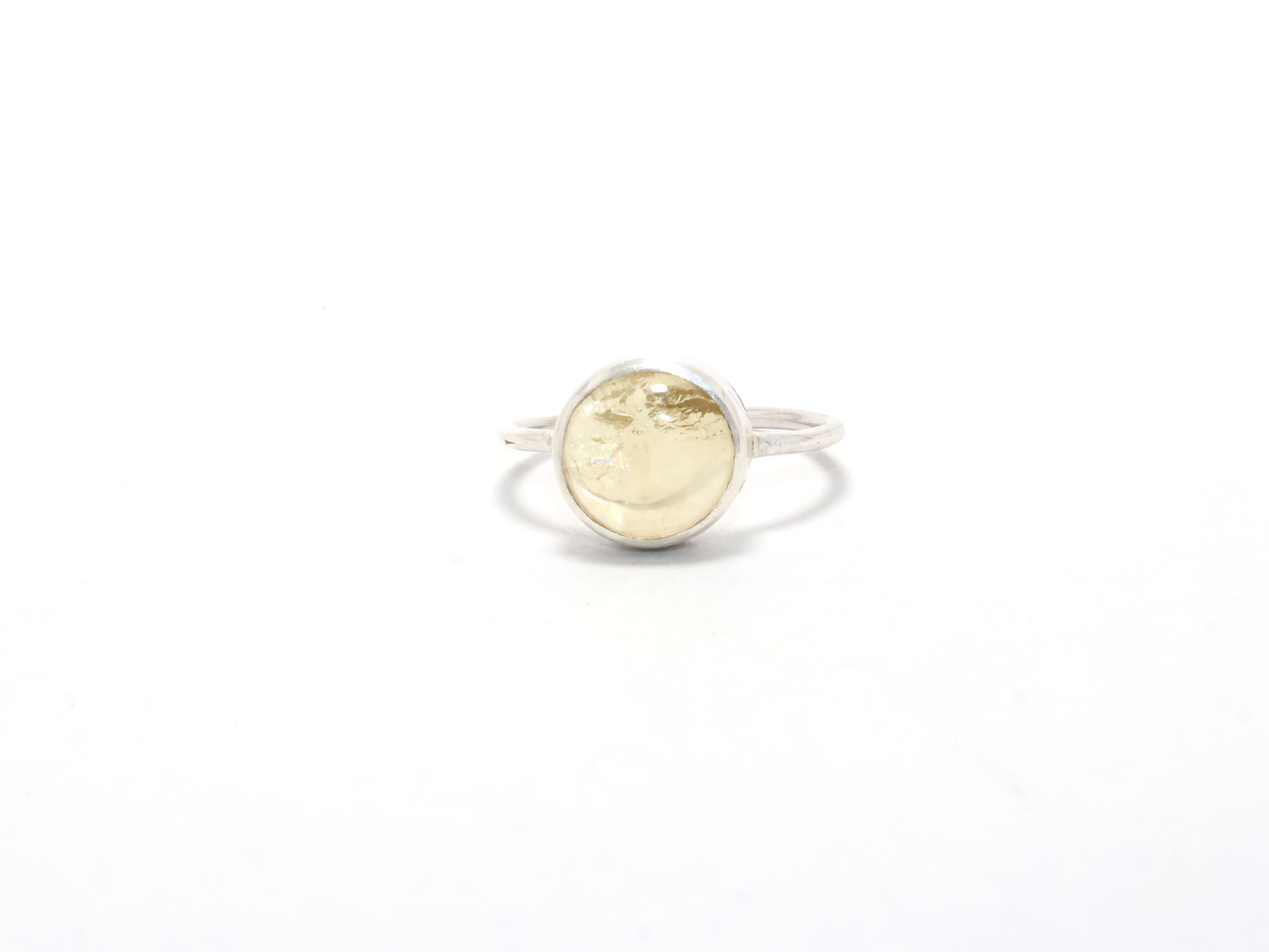 Natürlicher Lemon Quarz Ring Handgefertigter Ring 925 Sterling Silber Ring Für Tochter Verlobungsring Edelsteinring