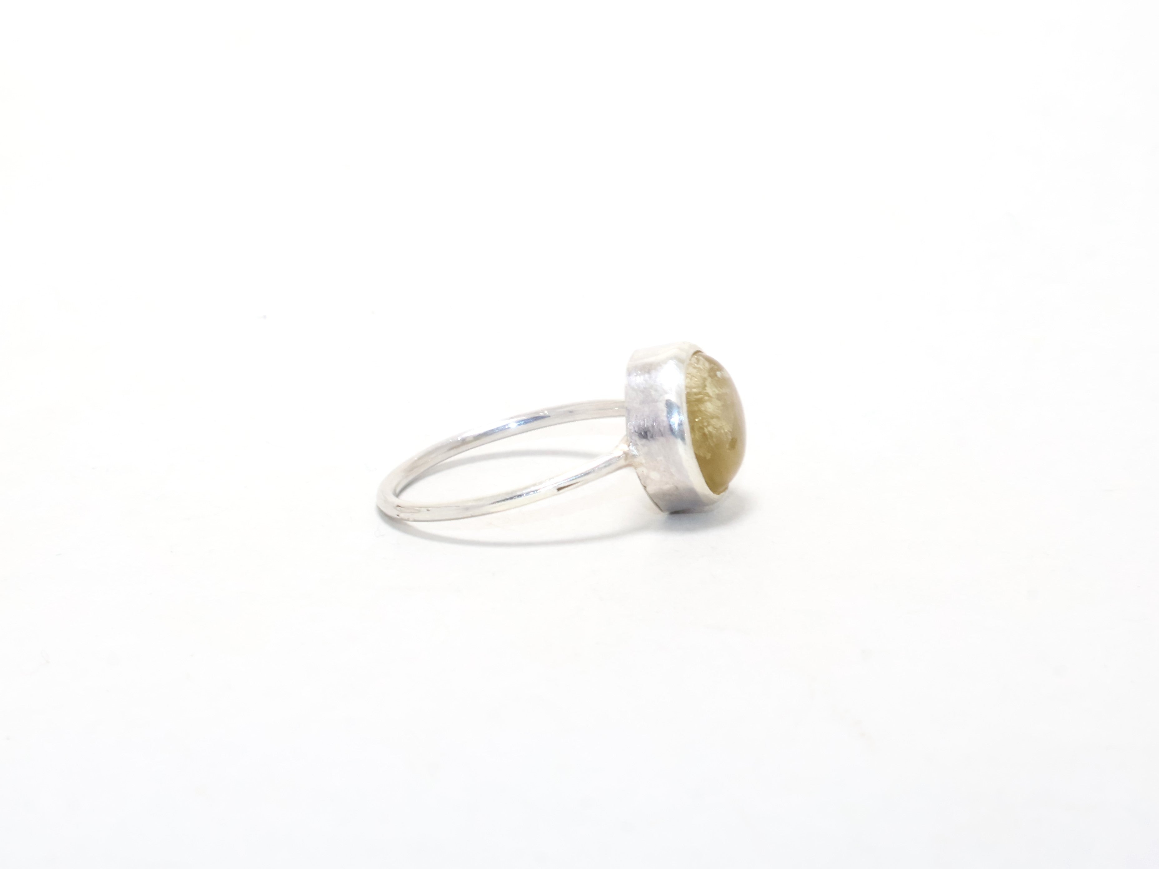 Natürlicher Lemon Quarz Ring Handgefertigter Ring 925 Sterling Silber Ring Für Tochter Verlobungsring Edelsteinring