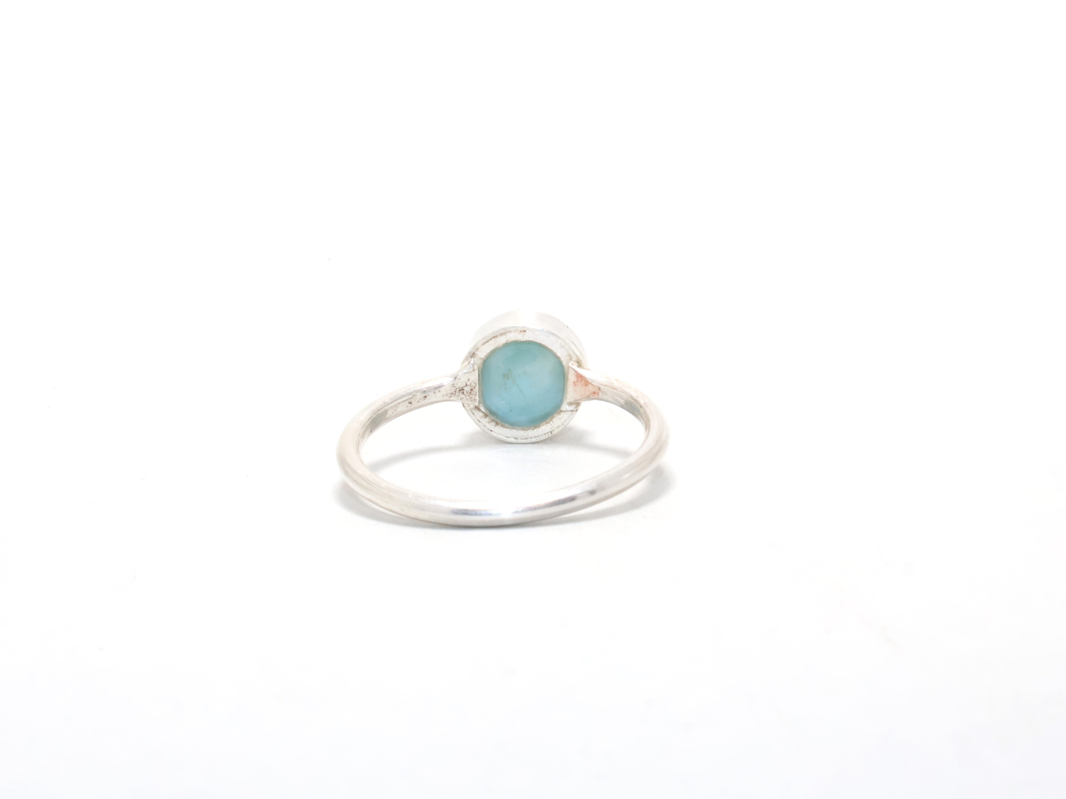 Natürlicher Larimar Edelstein 925 Sterling Silberring für Frauen Larimar Massiver Silberring für sie Ozean Larimar Ring Geburtstagsgeschenk Ring