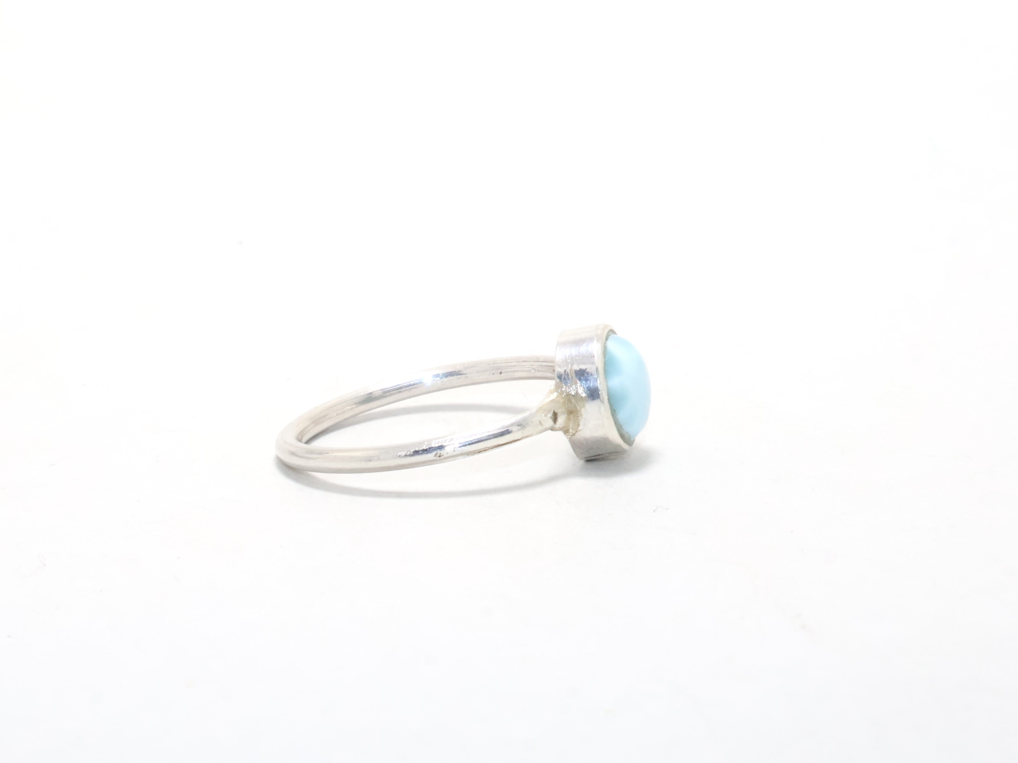 Natürlicher Larimar Edelstein 925 Sterling Silberring für Frauen Larimar Massiver Silberring für sie Ozean Larimar Ring Geburtstagsgeschenk Ring