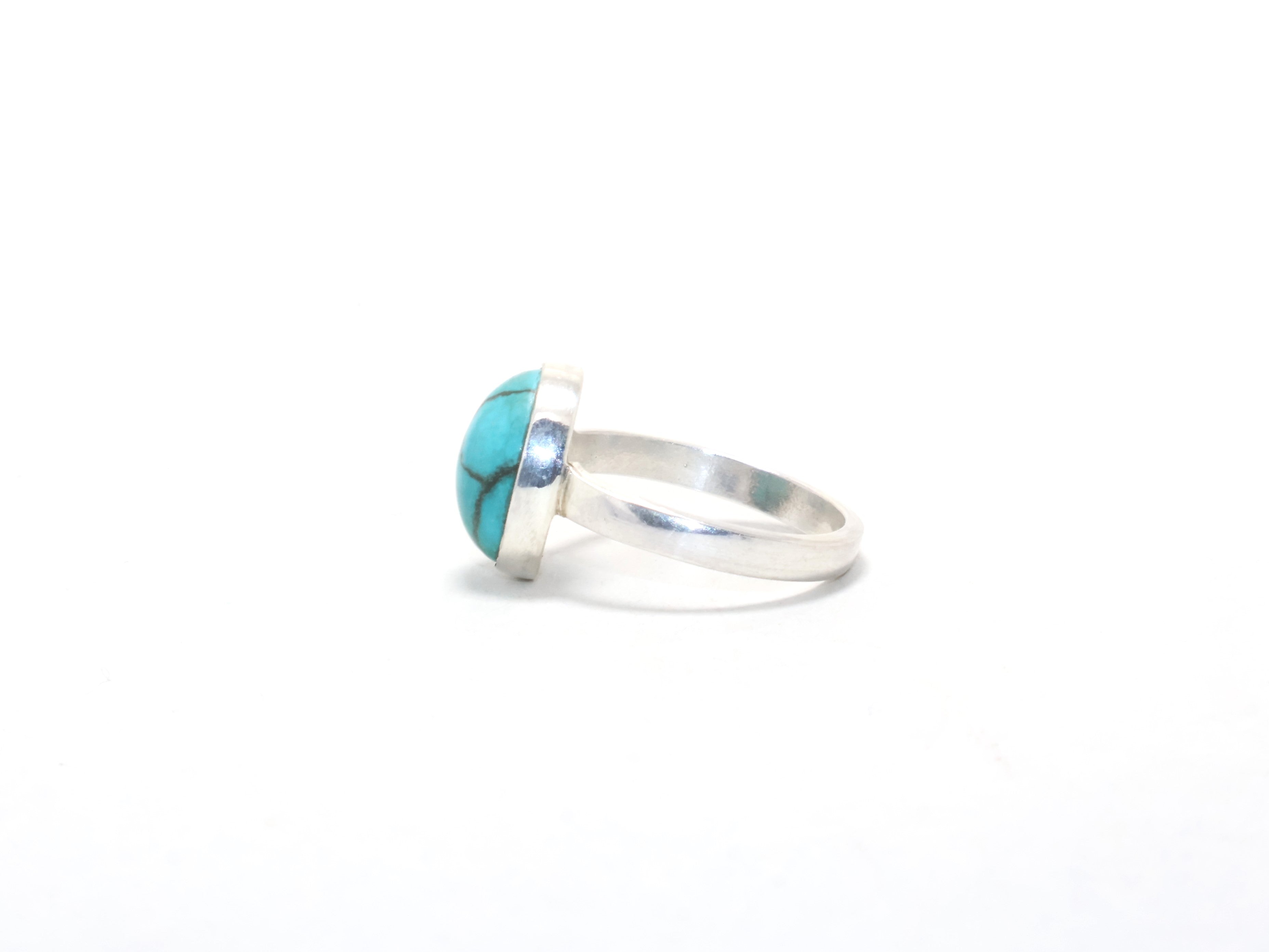Türkis Edelstein Ring 925 Sterling Silber Ring Dezember Geburtsstein Ring Natürlicher Türkis Designer Ring Versprechensring Boho Ring