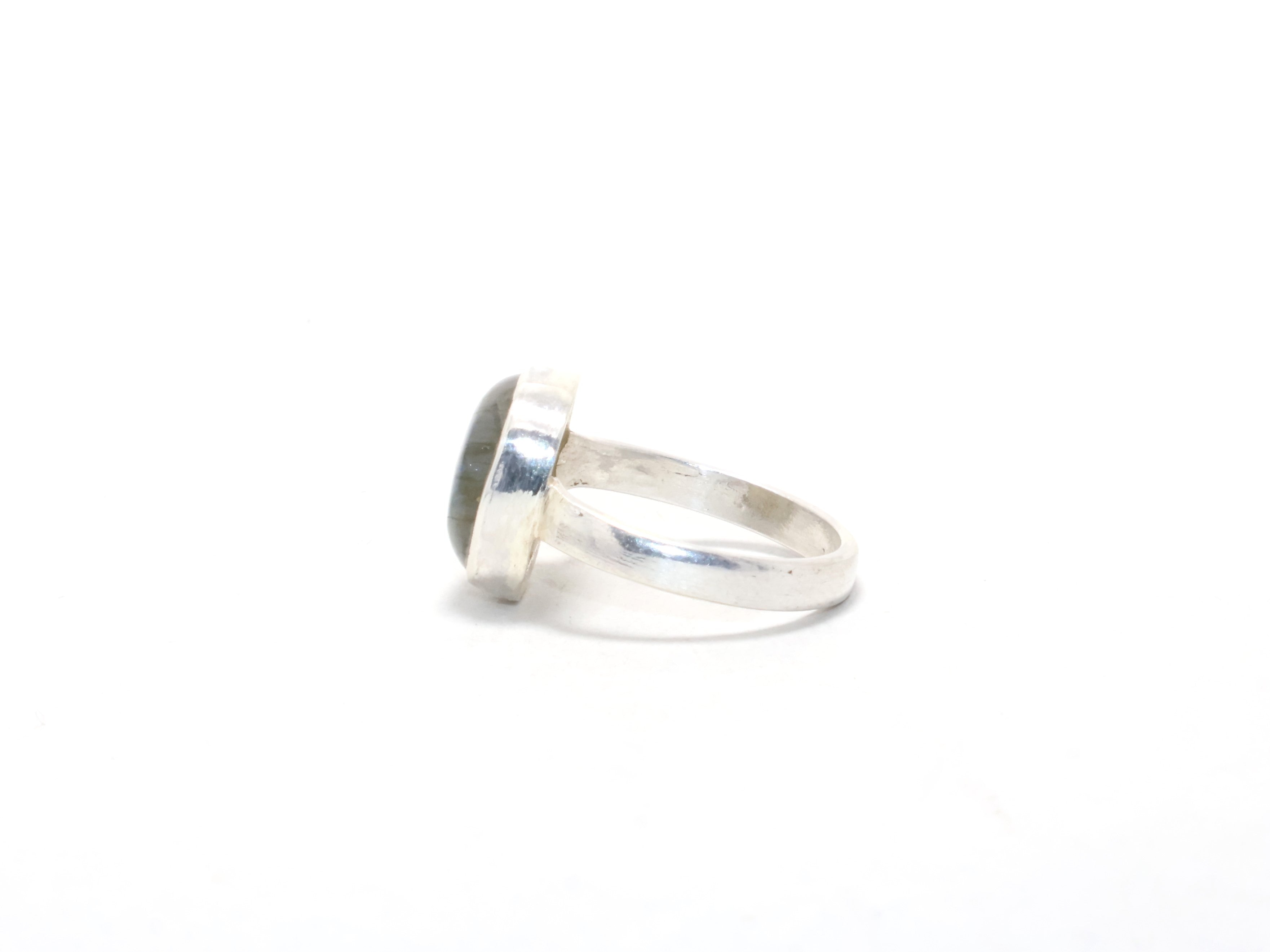 Natürlicher Labradorit Ring 925 Sterling Silber Zierlicher Edelsteinring Feiner Schmuck Böhmischer Chunky Ring