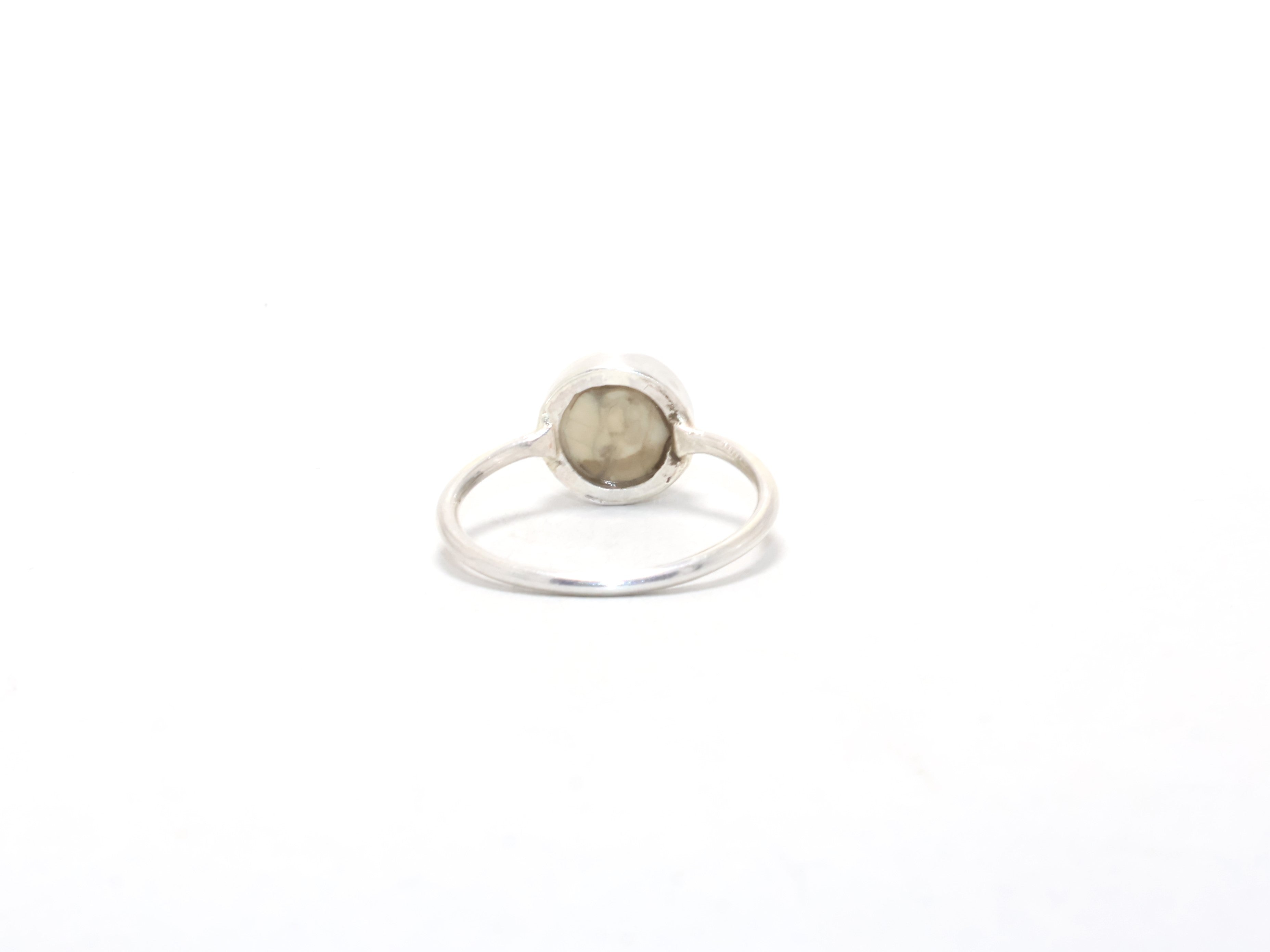 Natürlicher Howlith-Ring 925 Sterling Silber Ring Silber Designer Ring Geschenke für Großmutter Versprechensring Böhmischer Ring