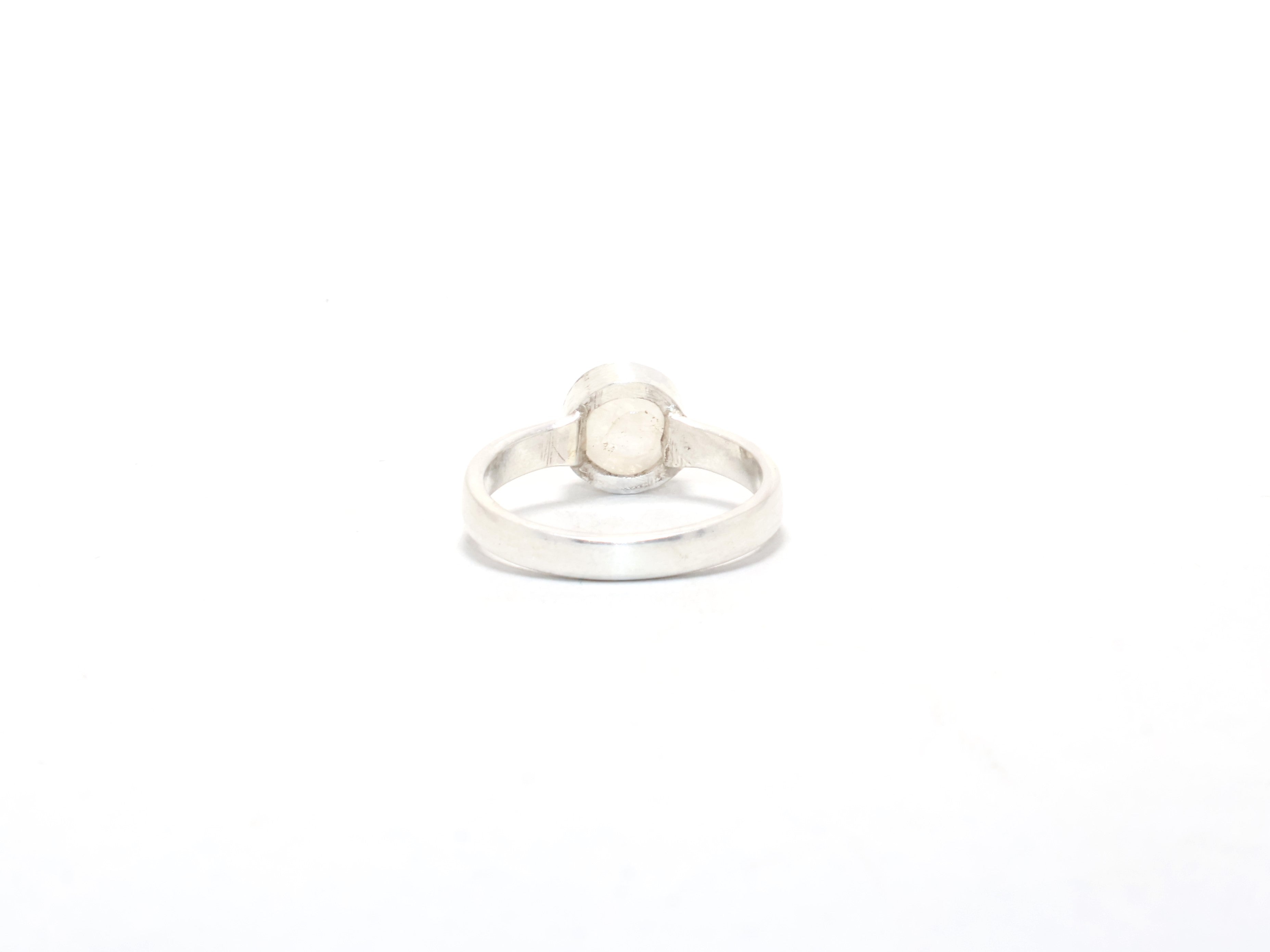 Regenbogen Mondstein Ring Damen Ring Natur Mondstein Ring Blauer Feuer Ring Geburtsstein Edelstein Ring Schmuck