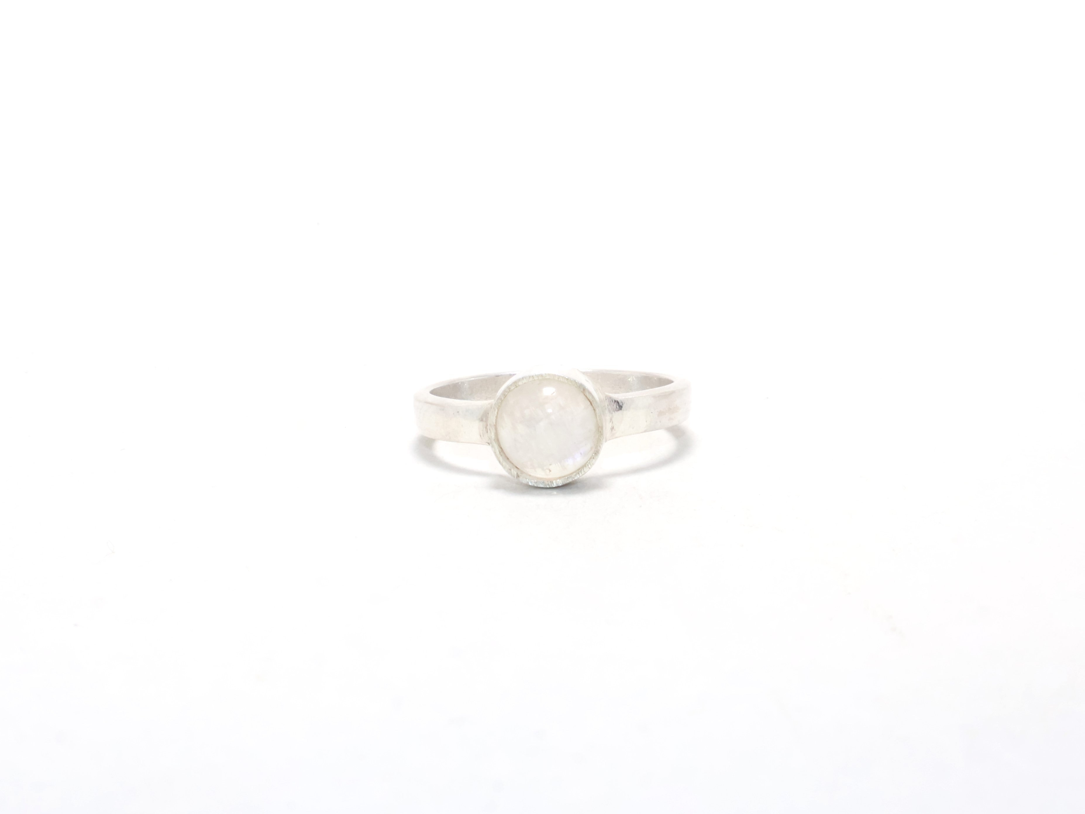 Regenbogen Mondstein Ring Damen Ring Natur Mondstein Ring Blauer Feuer Ring Geburtsstein Edelstein Ring Schmuck