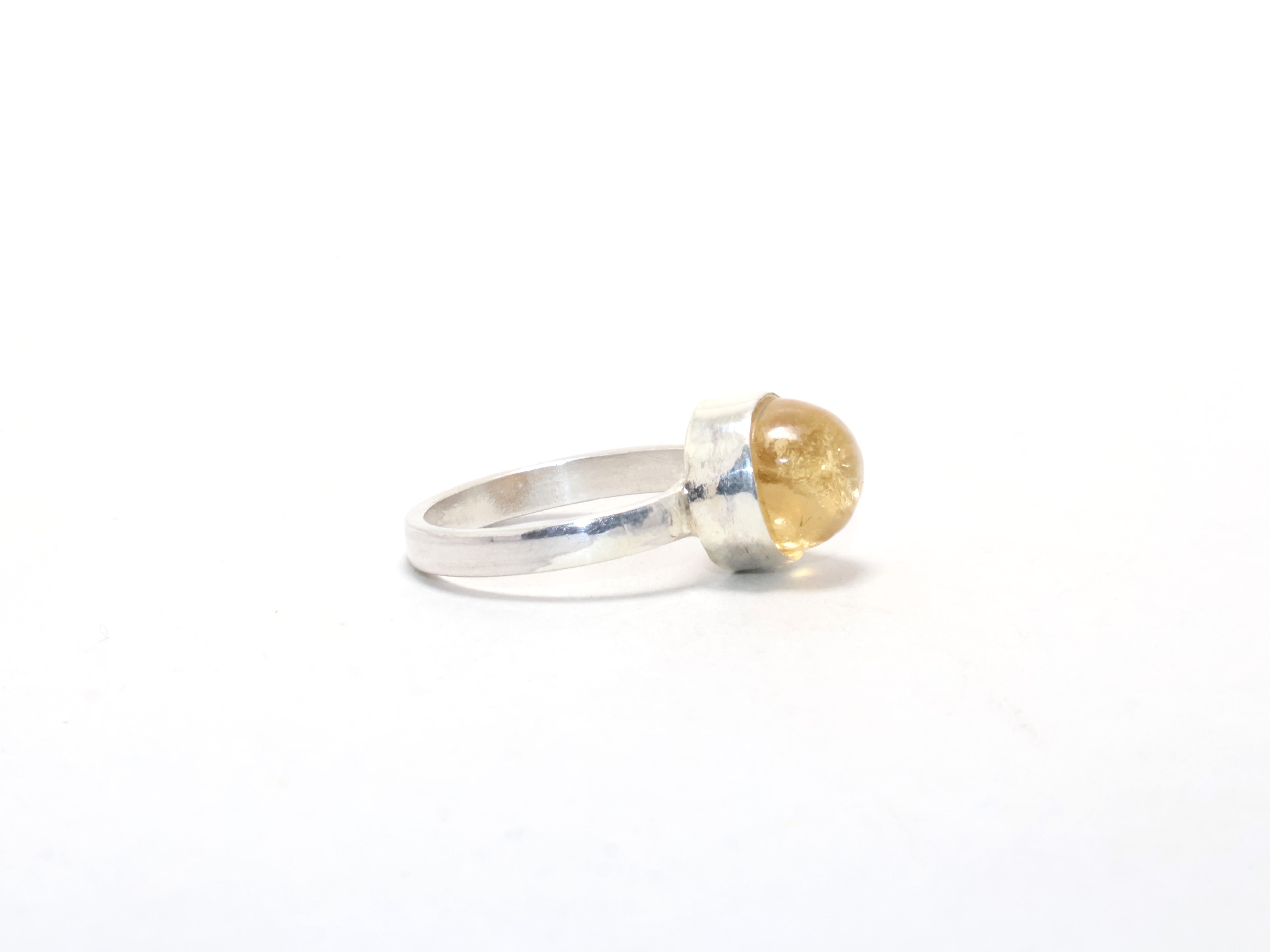 Citrin Edelsteinring November Geburtsstein Gelber Stein Boho Ring Damenring Handgemachter Ring Silberring Verlobungsring Geschenk für Sie