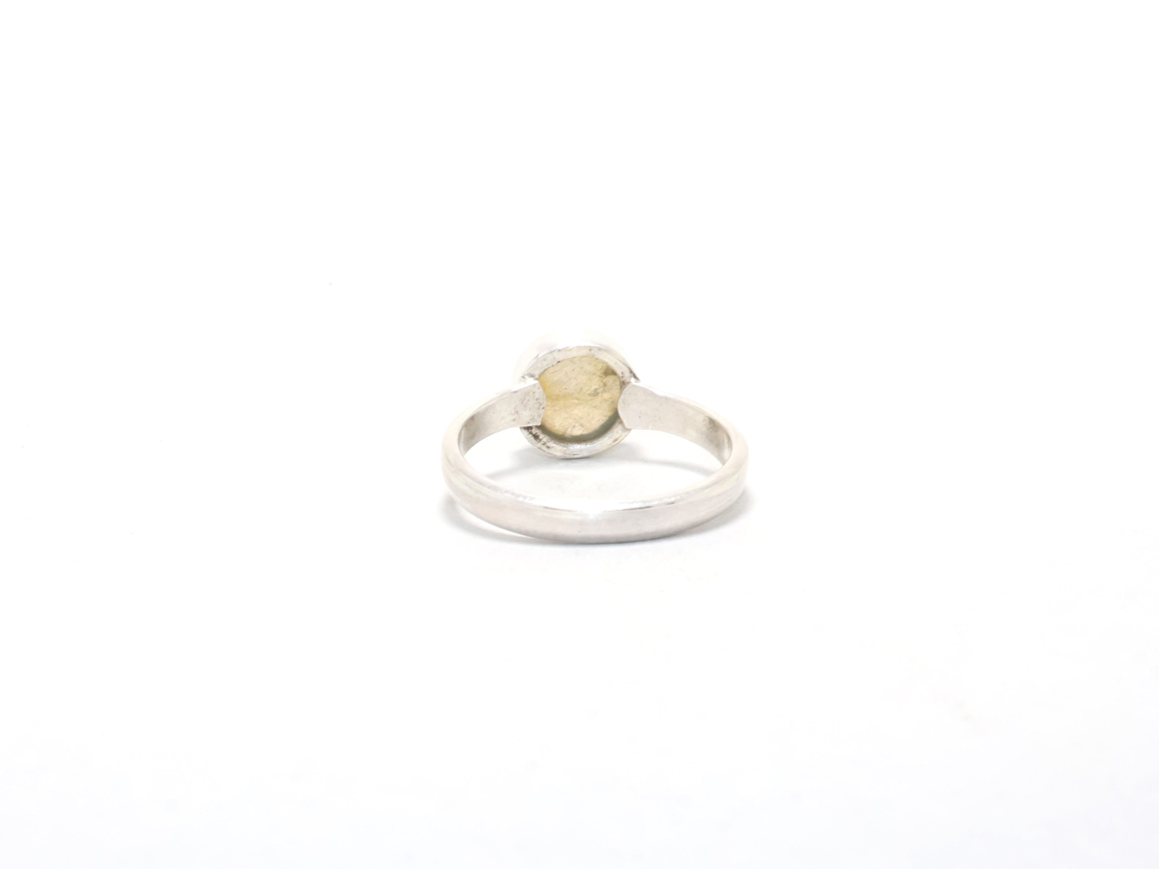 Natürlicher Labradorit Ring Edelstein Geburtsstein Ring für Damen Blauer Feuerstein Stapelring Geschenkidee Versprechensring