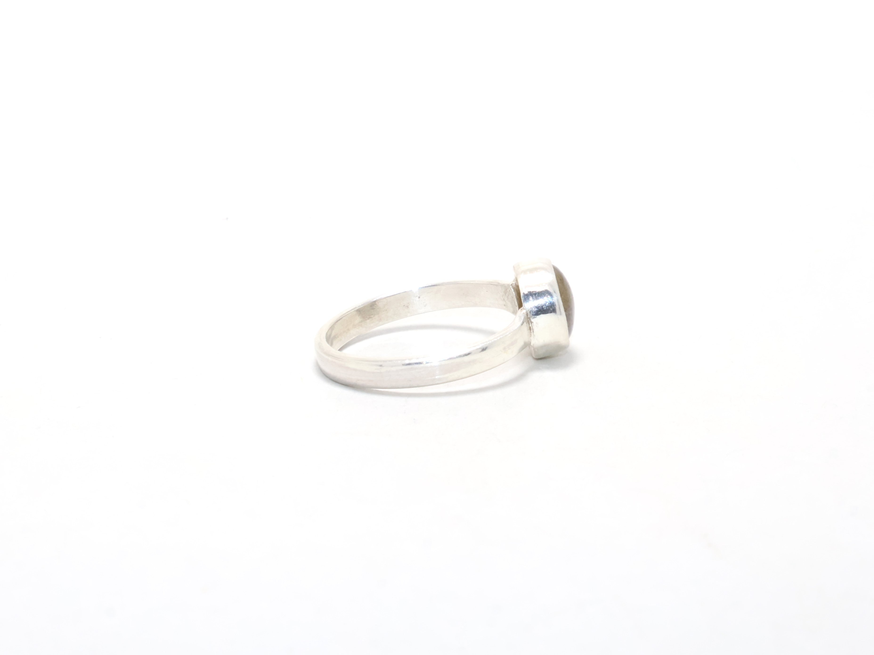 Natürlicher Labradorit Ring Edelstein Geburtsstein Ring für Damen Blauer Feuerstein Stapelring Geschenkidee Versprechensring