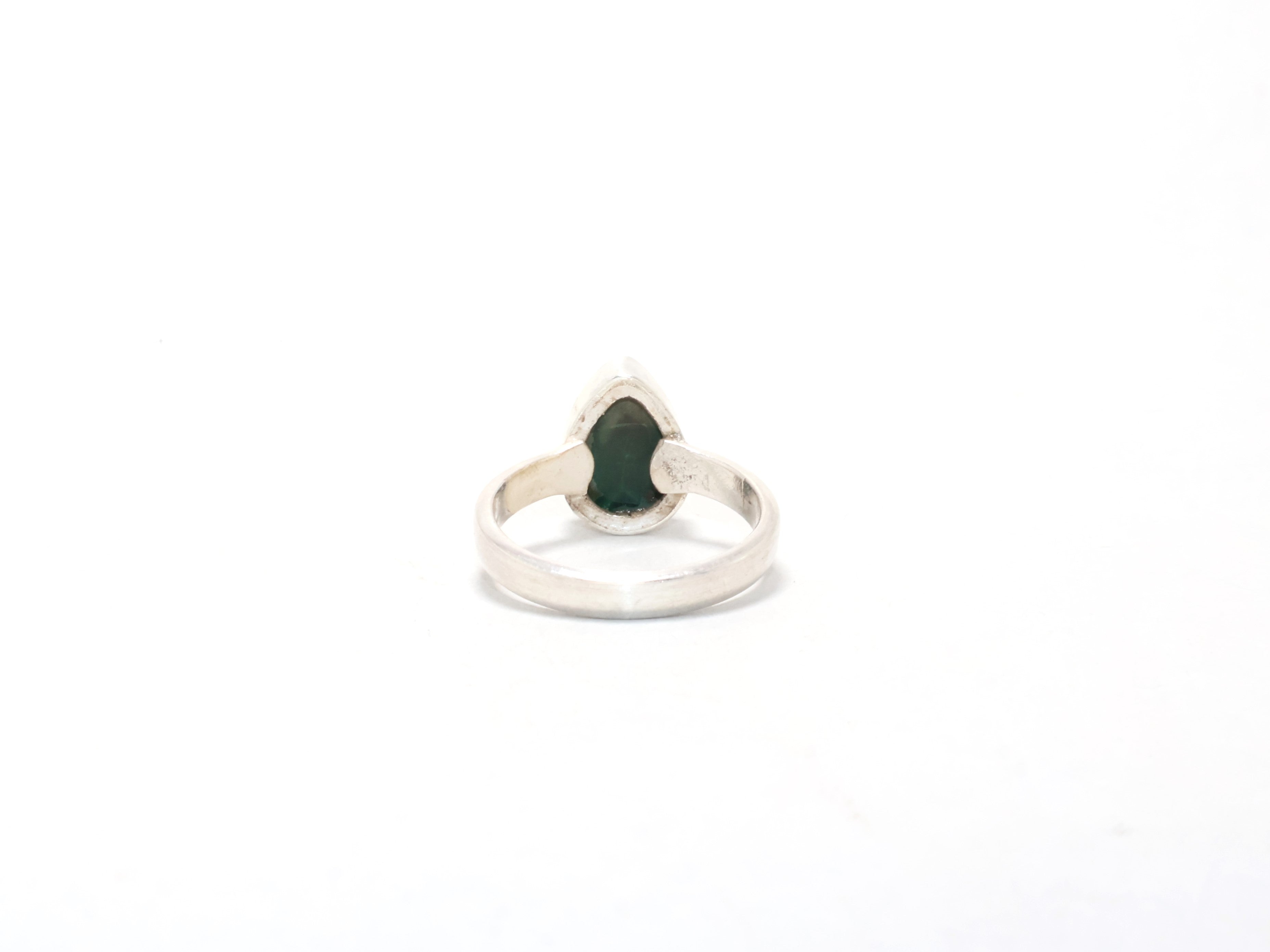 Malachit Silberring 925 Sterling Silber Ring Geschenk für Mädchen Geburtstagsring Grüner Edelsteinring Geburtssteinring Minimalistischer Ring