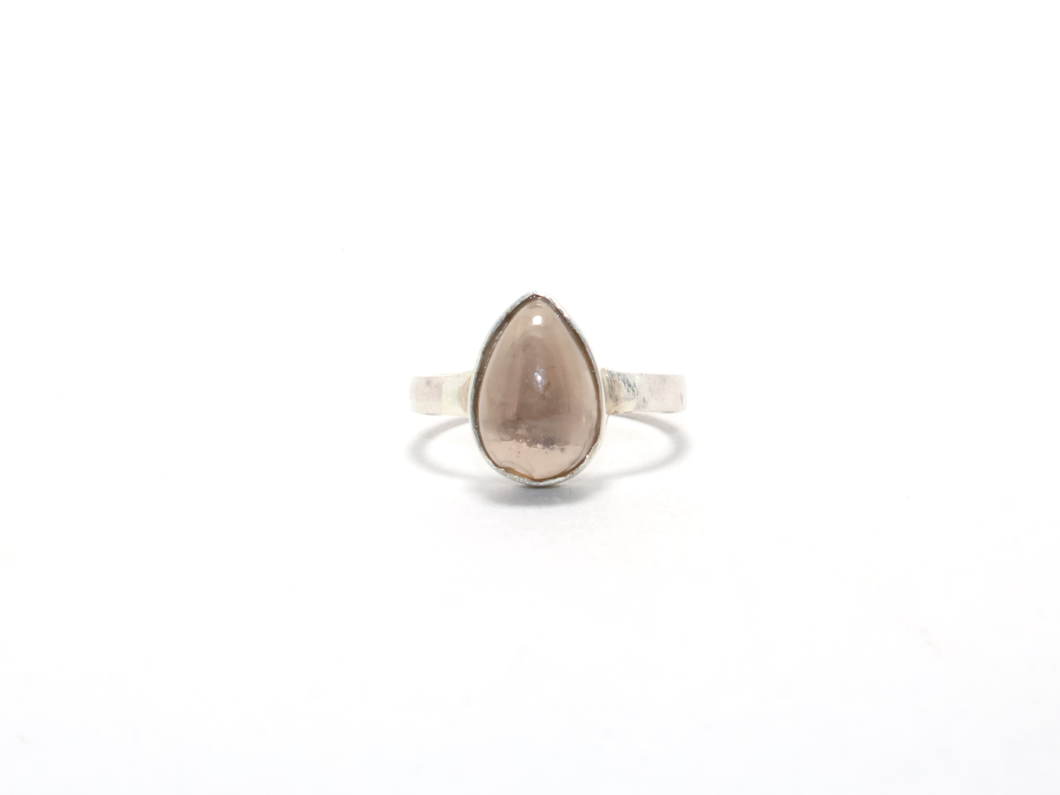 Birnen-Rauchquarz-Ring 925 Sterling Silber Geburtsstein Juni Ring Versprechensring Geschenk für Sie, Boho Ring Edelsteinring Stapelring Ringe für Frauen