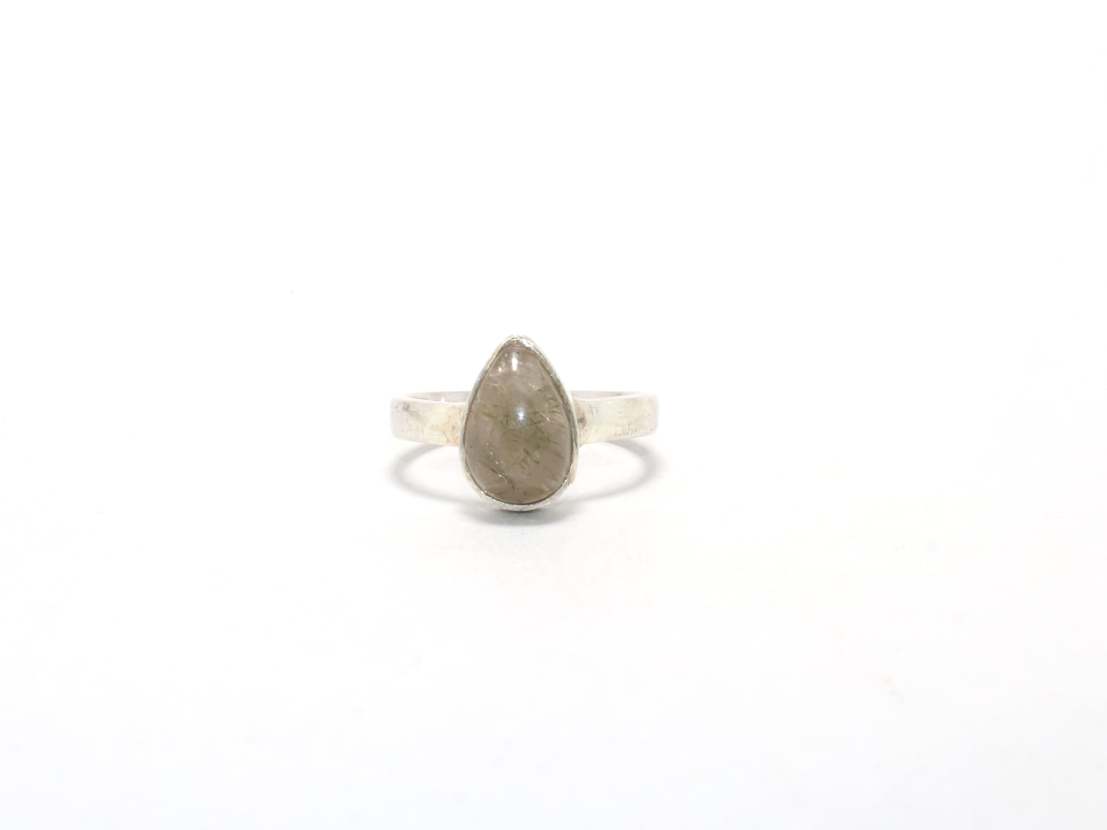 Natürlicher schwarzer Rutilring Edelsteinring 925 Silberring Damenring Versprechensring Alltagsring