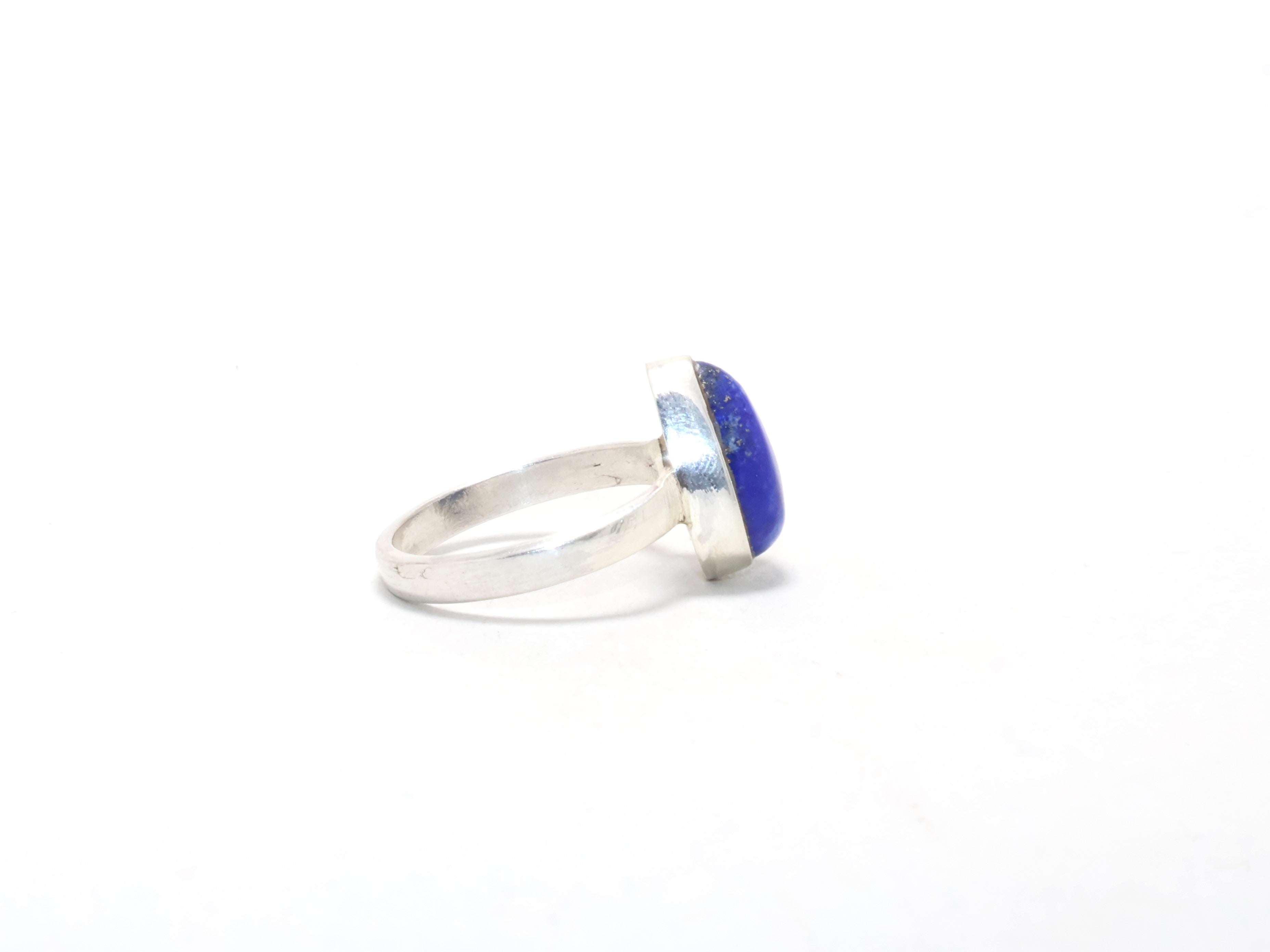 Natur Lapis Lazuli Ring Verlobungsring Boho Ring für Frauen Edelsteinring Damenschmuck Blauer Lapislazuli Ring Bohème Schmuck