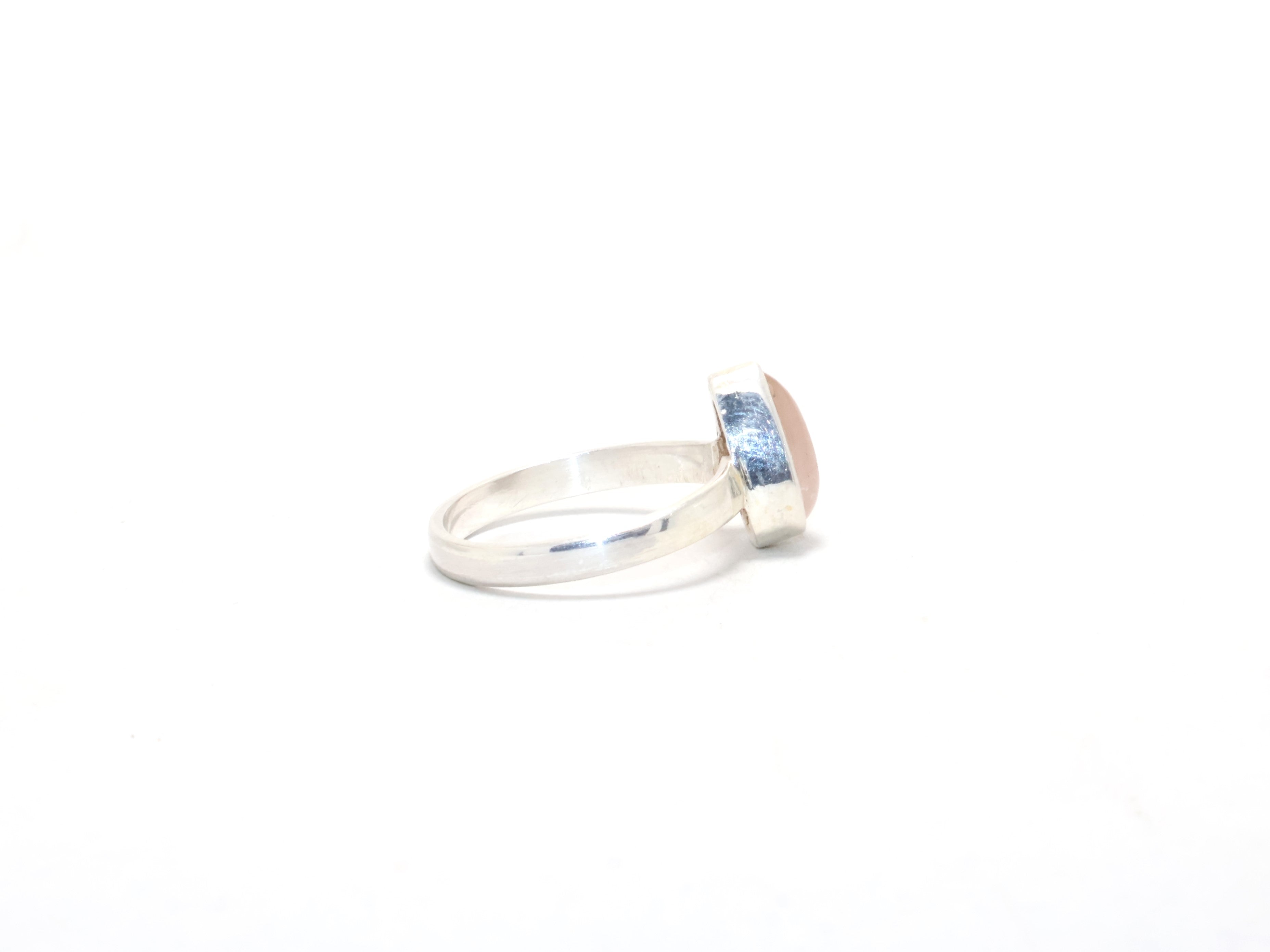 Rosenquarz-Ring Januar Geburtsstein-Ring Handgemachter Schmuck Geschenk für Sie 925 Silberringe Boho Ring Versprechensring