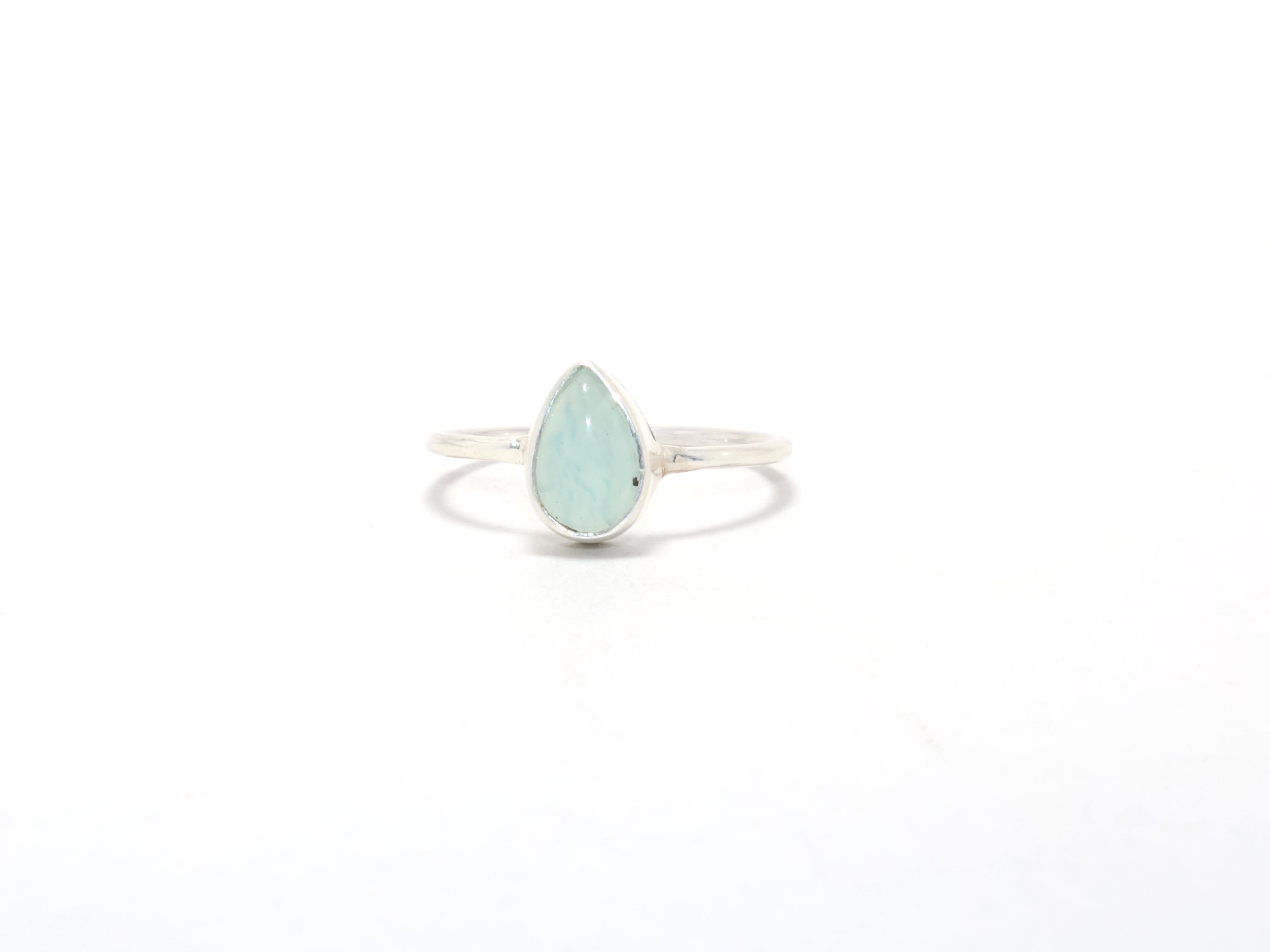 Aquachalcedoon Ring Boho & Hippie Ring Edelsteen Ring 925 Sterling Zilver Dames Ring, Cocktailring Cadeau-idee