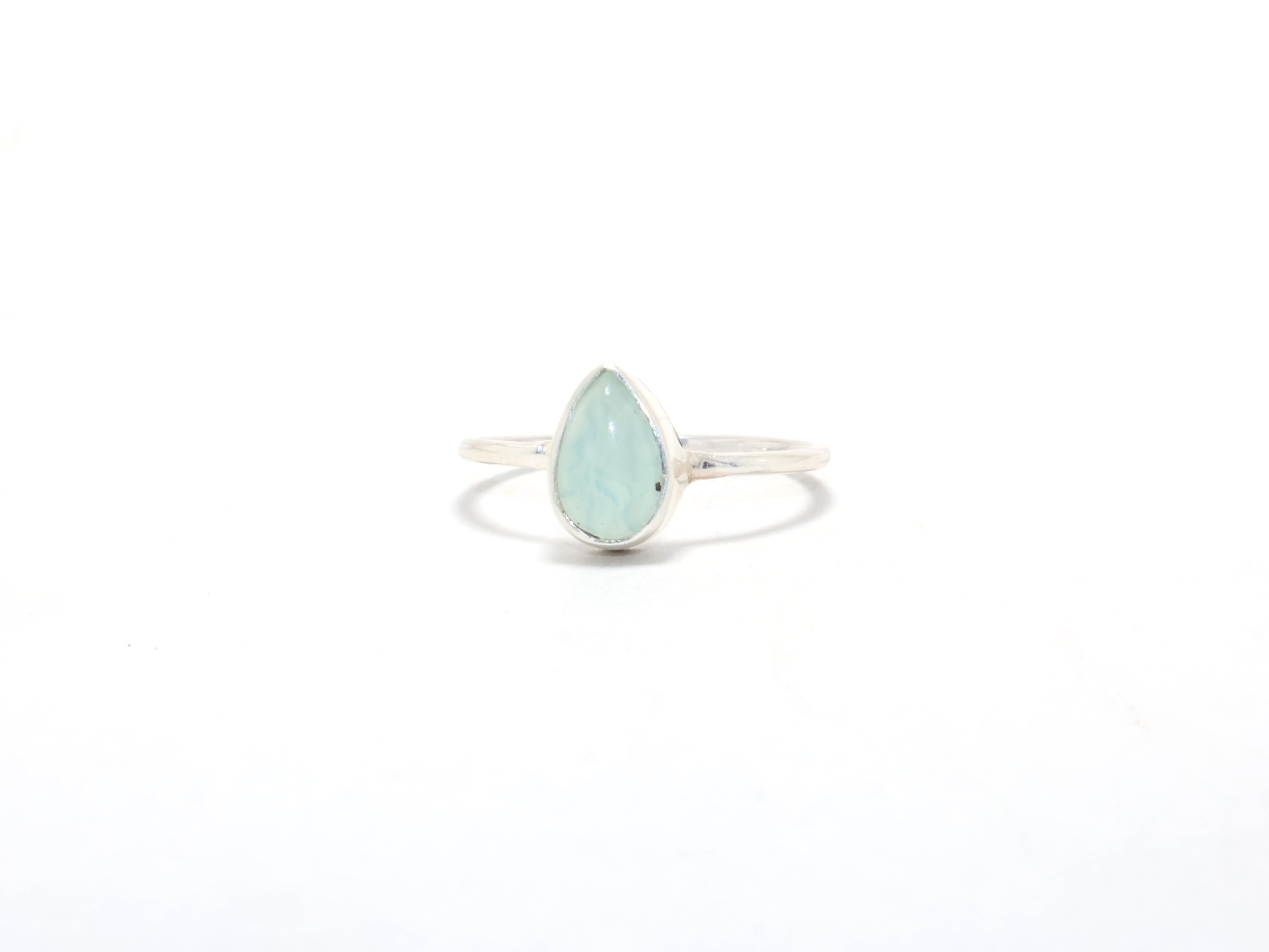 Aquachalcedoon Ring Boho & Hippie Ring Edelsteen Ring 925 Sterling Zilver Dames Ring, Cocktailring Cadeau-idee