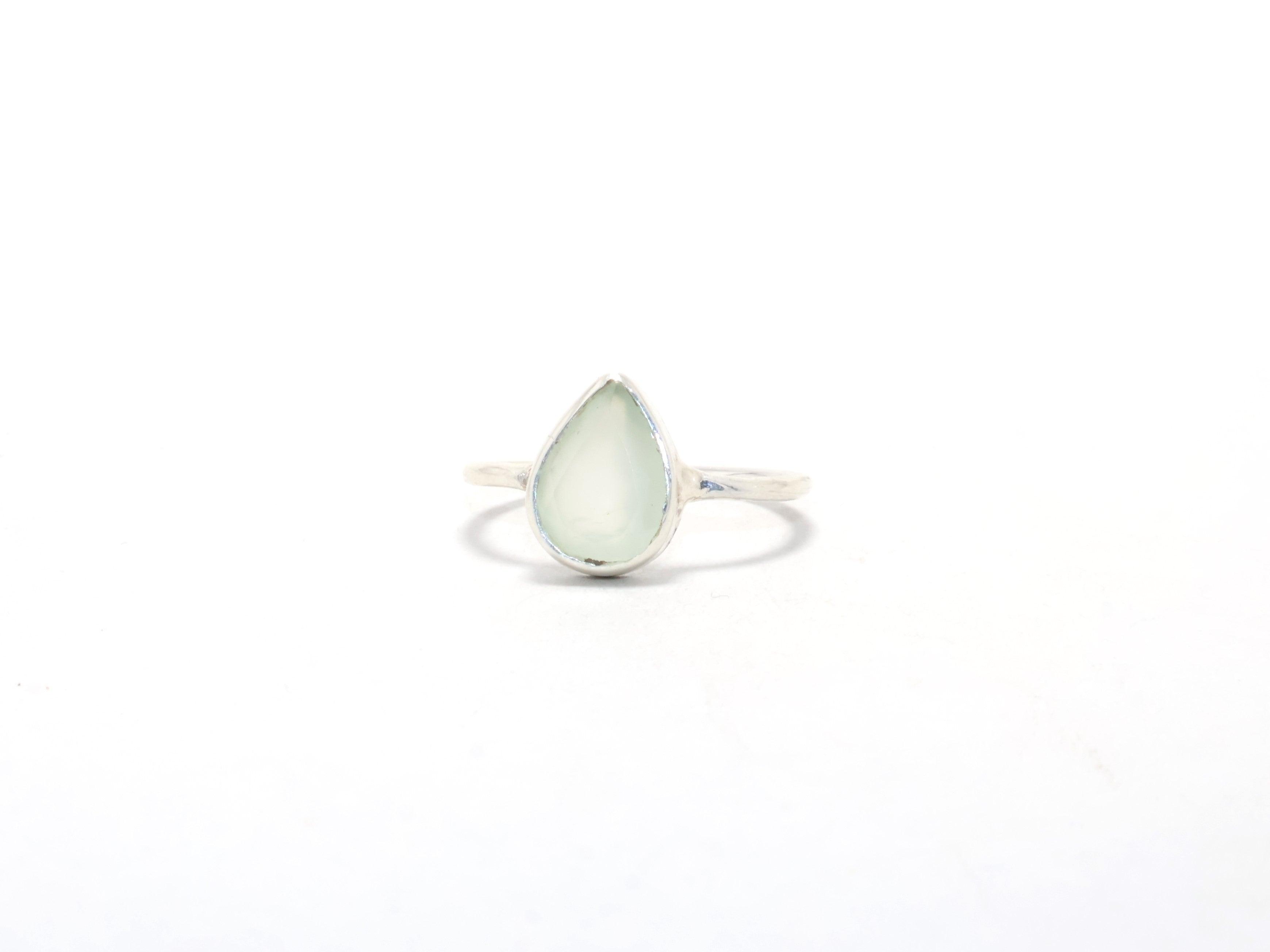 Druppel Aqua Chalcedoon Ring Edelsteen Ring 925 Sterling Zilveren Ring Boho Ring Cocktail Ring Cadeau Voor Haar