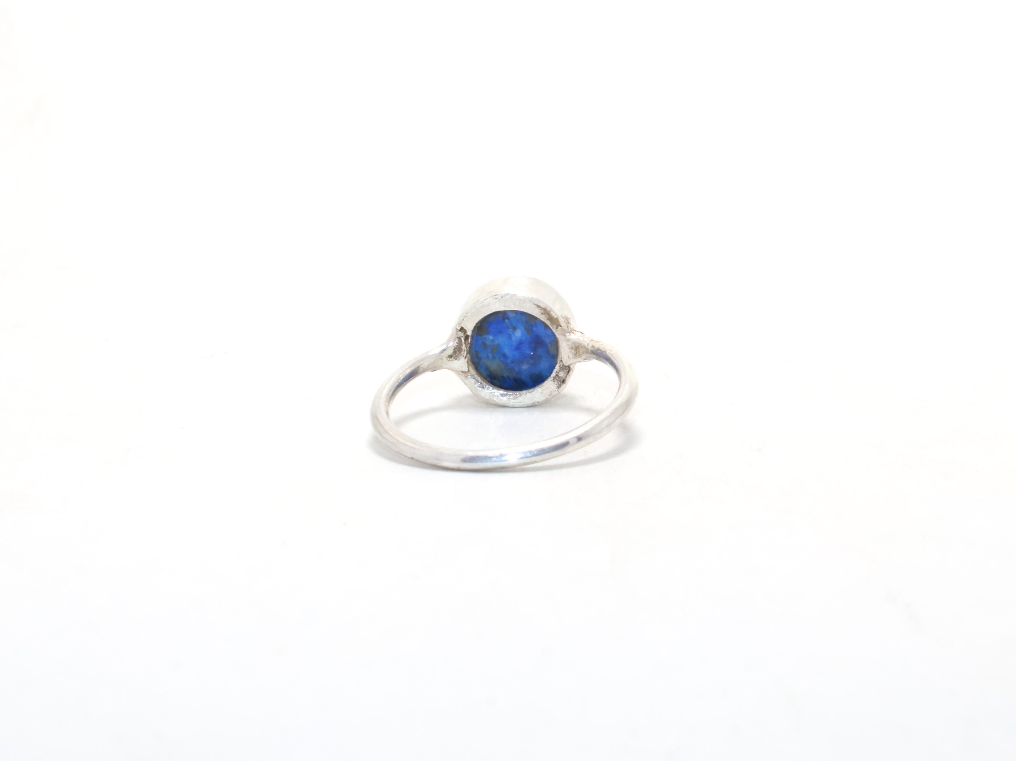 Natürlicher Lapislazuli Ring Cocktailring 925 Sterling Silber Ring Handgemachter Ring Zierlicher Ring Verlobungsring Edelsteinring