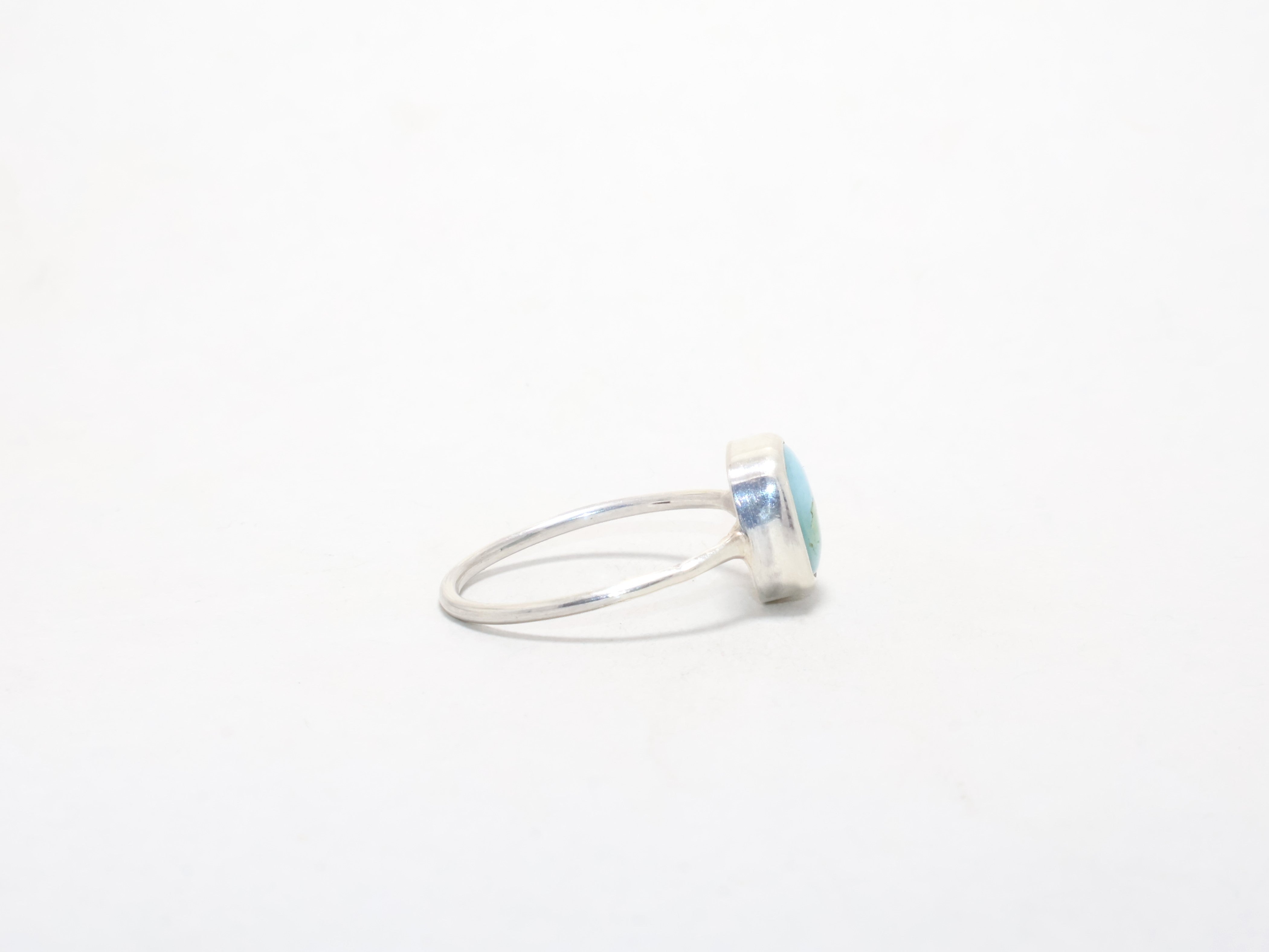 Natürlicher Larimar Ring 925 Sterling Silber Ring Boho Edelsteinring Stapelbarer minimalistischer Ring Geschenk für sie
