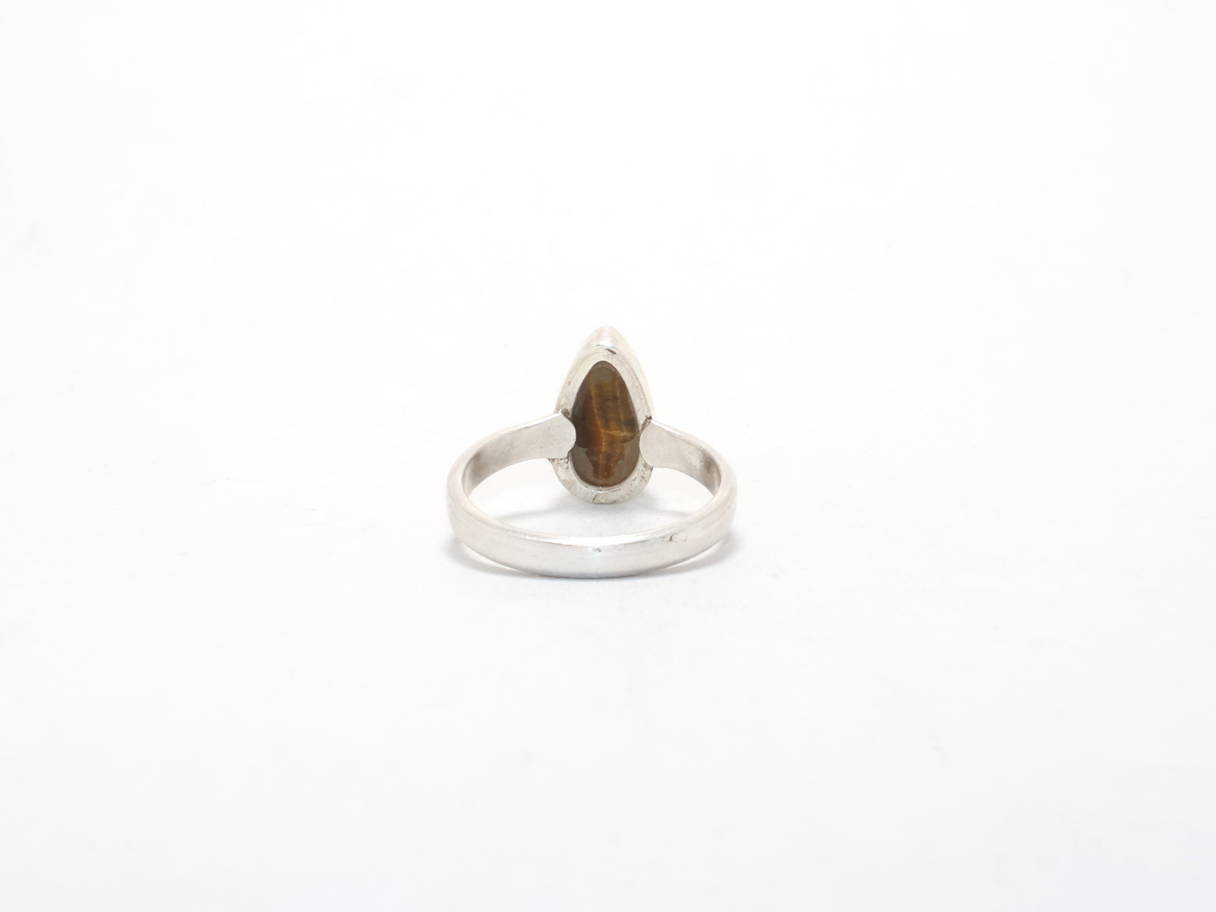 Birnen Tigerauge Ring Versprechensring Zarter Ring 925 Sterling Silber Boho Ring Handgemachter Ring Geschenk für sie Verlobungsring
