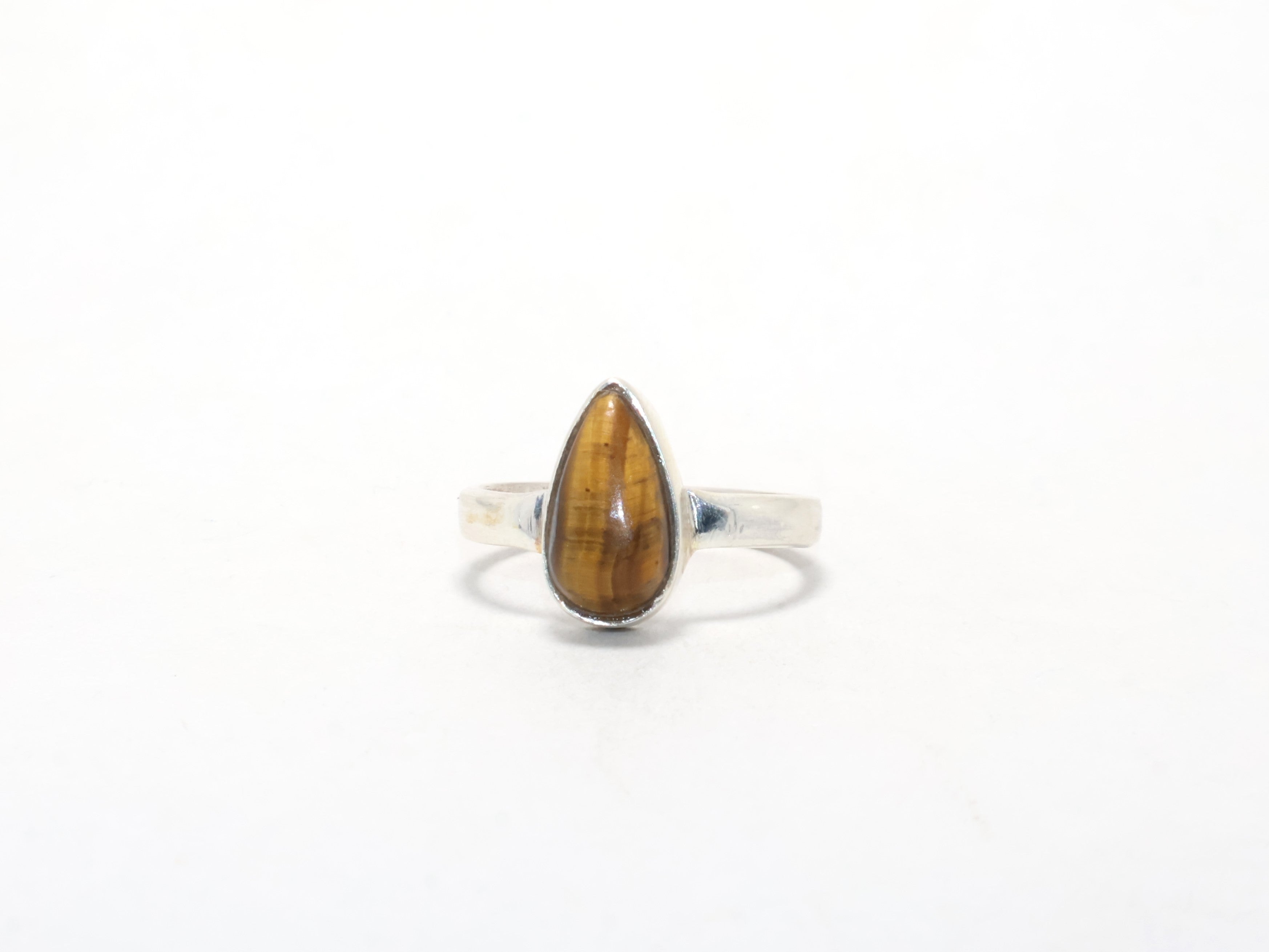 Birnen Tigerauge Ring Versprechensring Zarter Ring 925 Sterling Silber Boho Ring Handgemachter Ring Geschenk für sie Verlobungsring