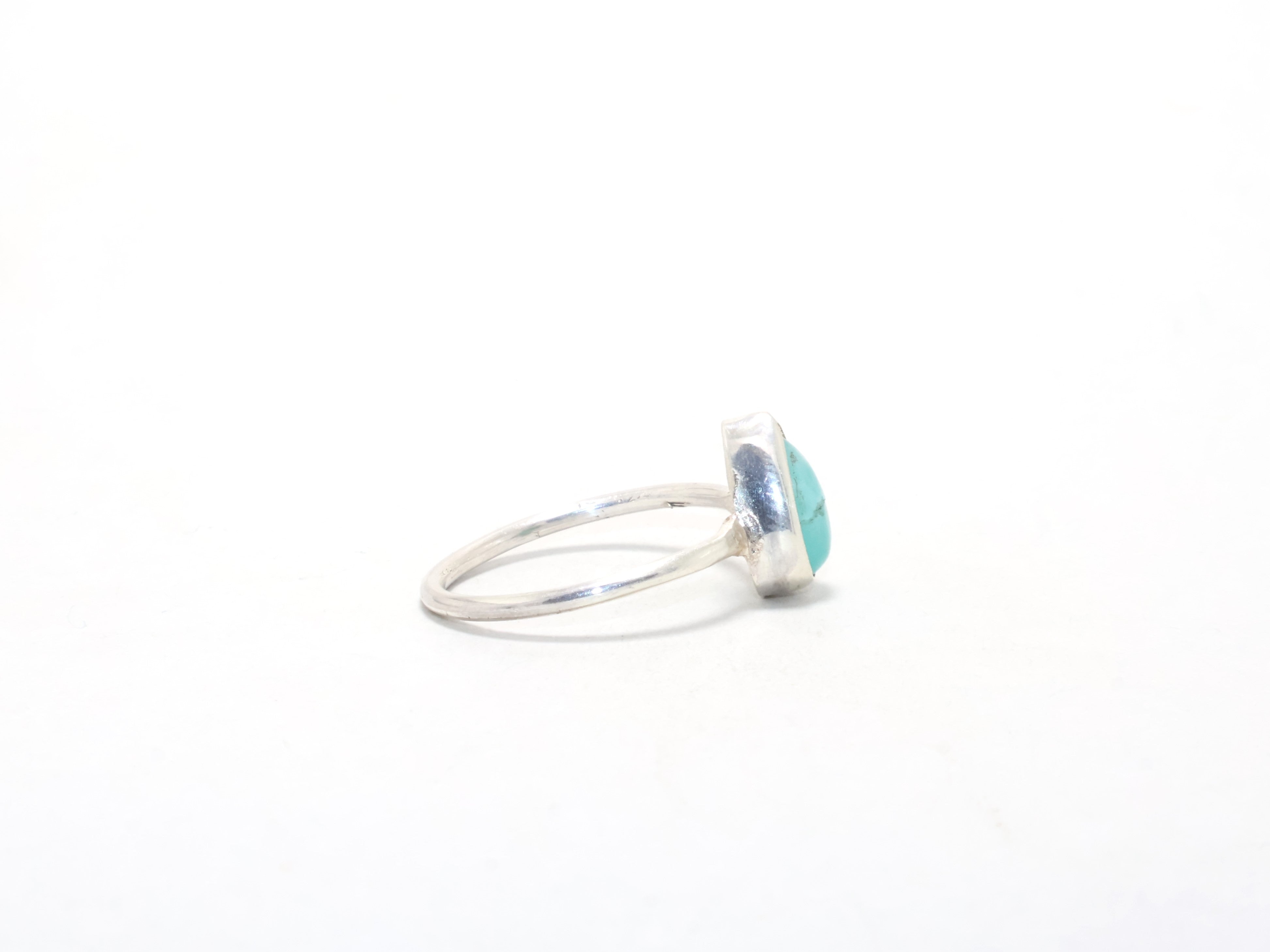 Amazonit Ring 925 Sterling Silber Boho Ring Handgemachter Ring Antragsring Zarter Ring Geschenk für Sie Edelsteinring